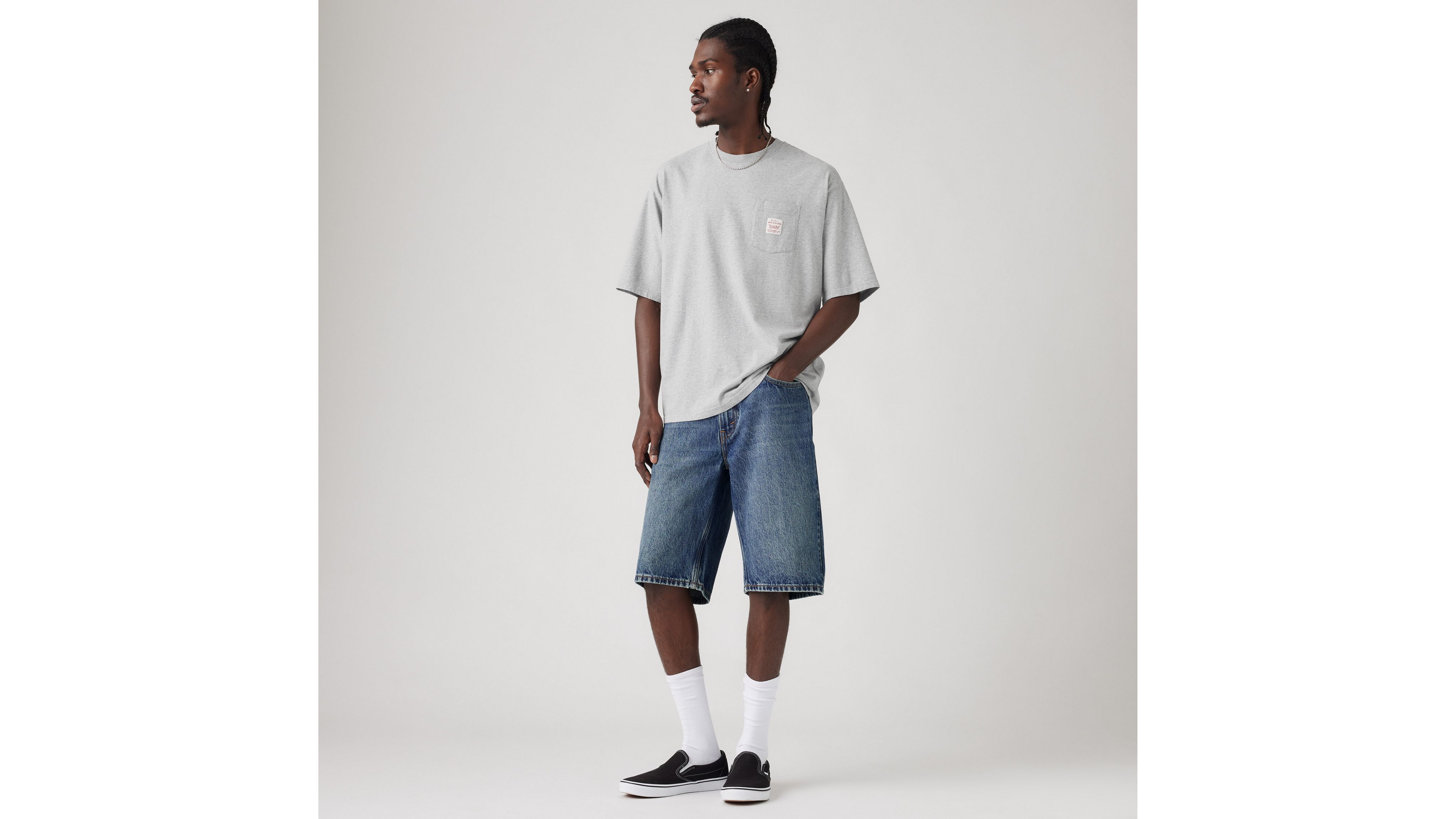 Levi's 469 Loose 12" Men's Shorts 44x12 In Gray