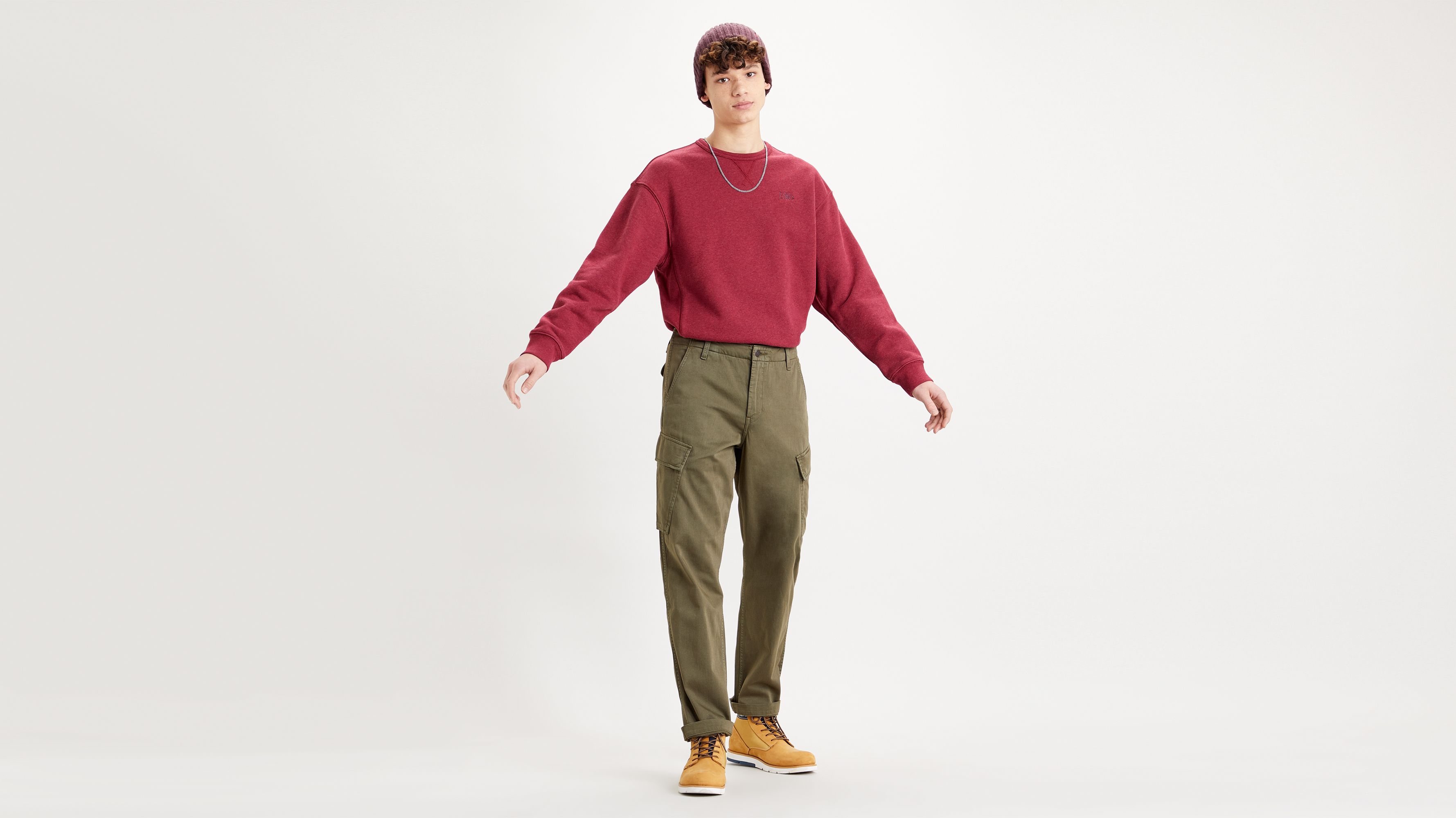 green levi cargo pants