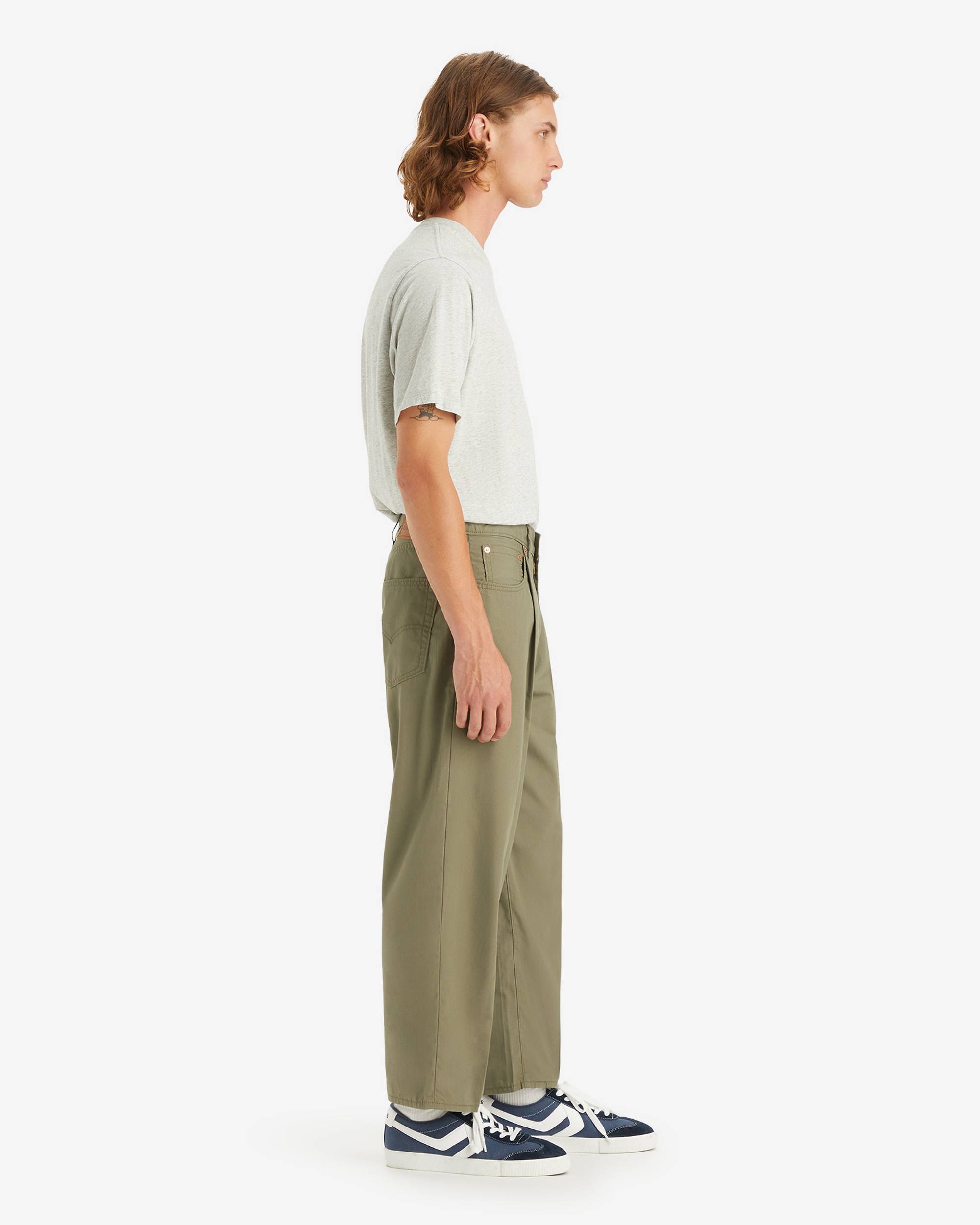 568™ Stay Loose Pleated Crop Lightweight Pants - Grey 568™ Stay Loose Pleated Crop Lightweight Pants - Grey