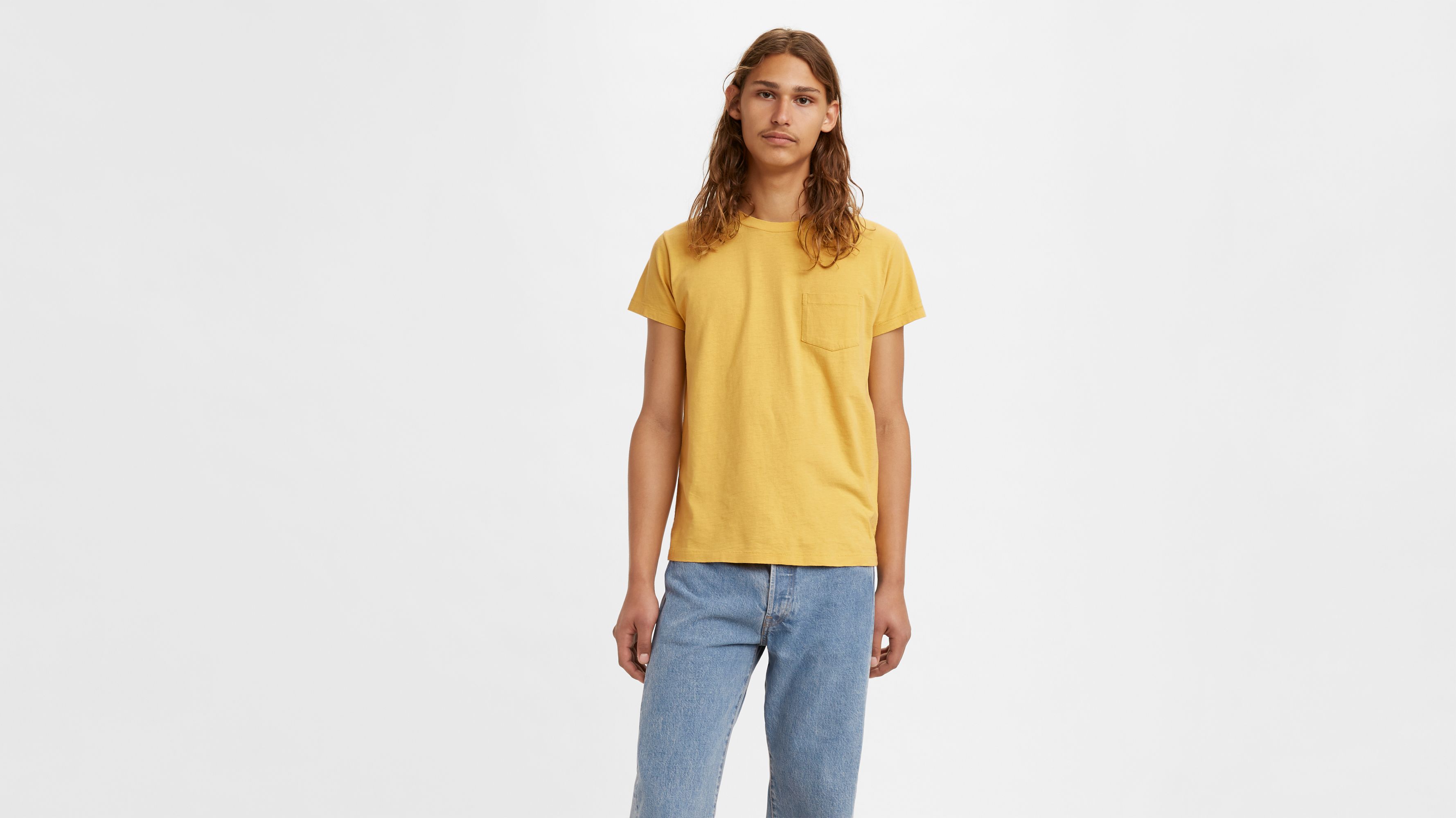 yellow levis t shirt
