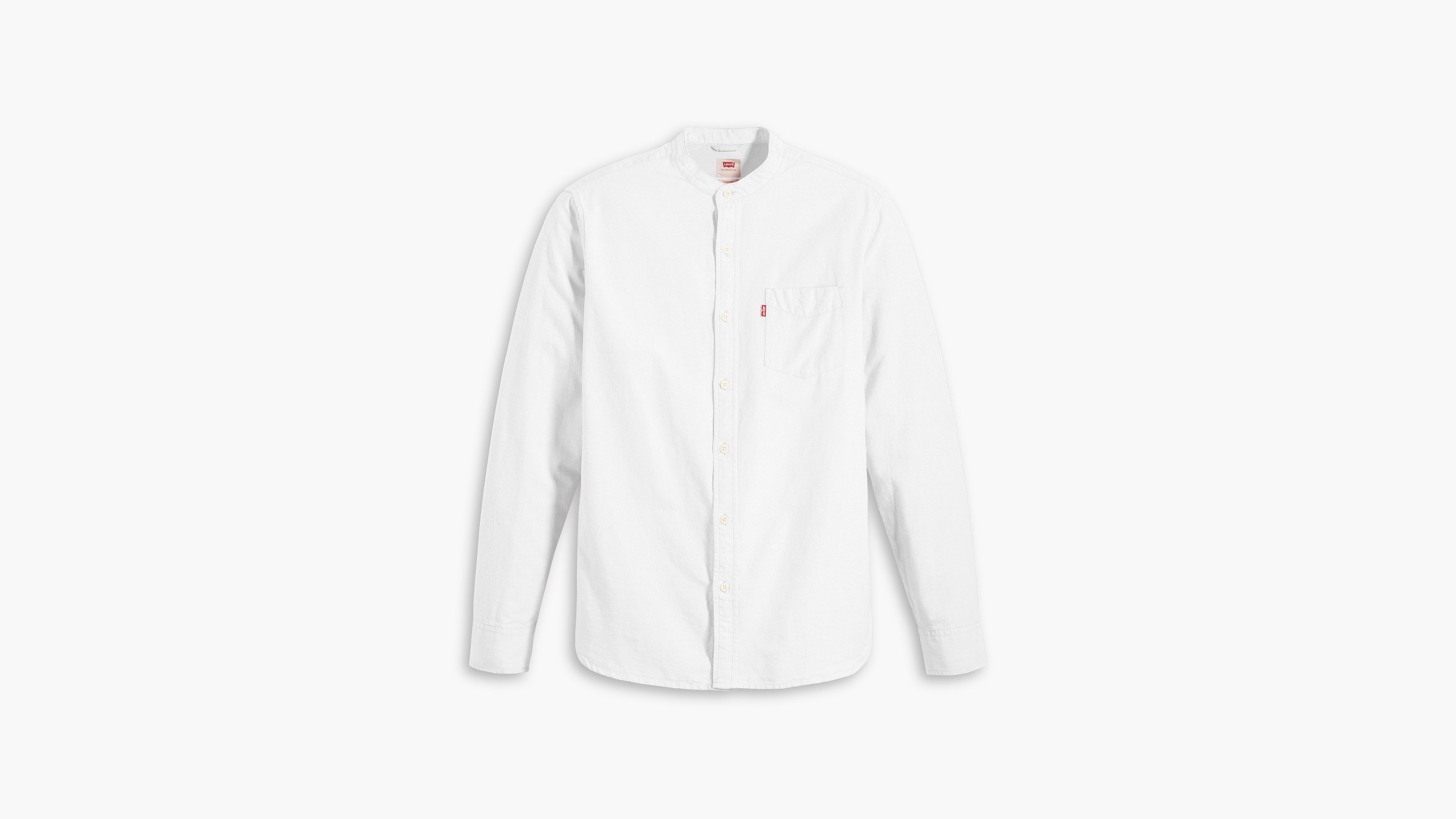 Camicia a una tasca con colletto alla coreana 3