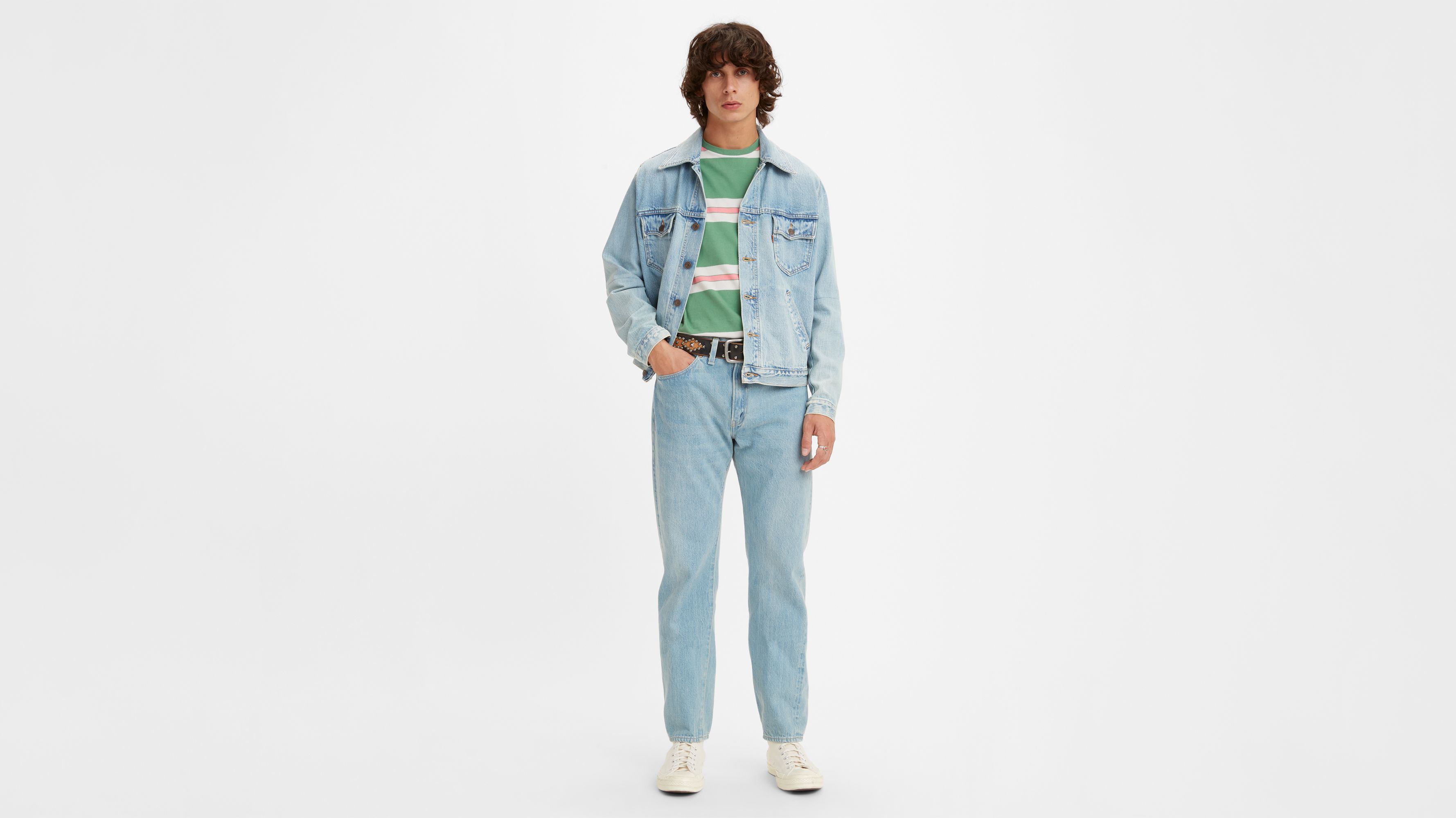 1950s Men’s Pants, Trousers, Shorts | Rockabilly Jeans, Greaser Styles Levis 1954 501 Mens Vintage Jeans 33x34 $172.98 AT vintagedancer.com