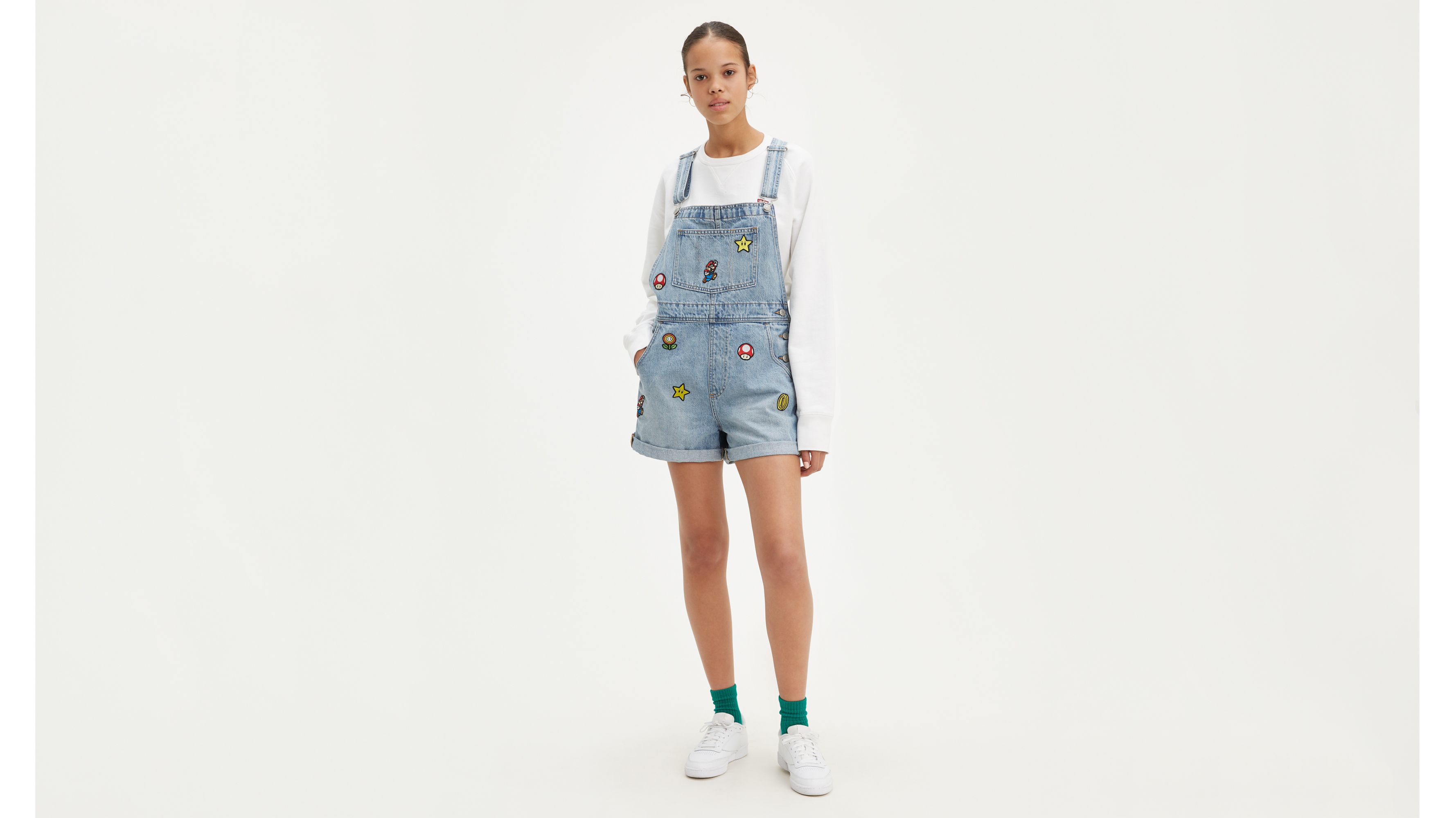 levi's vintage overall shorts