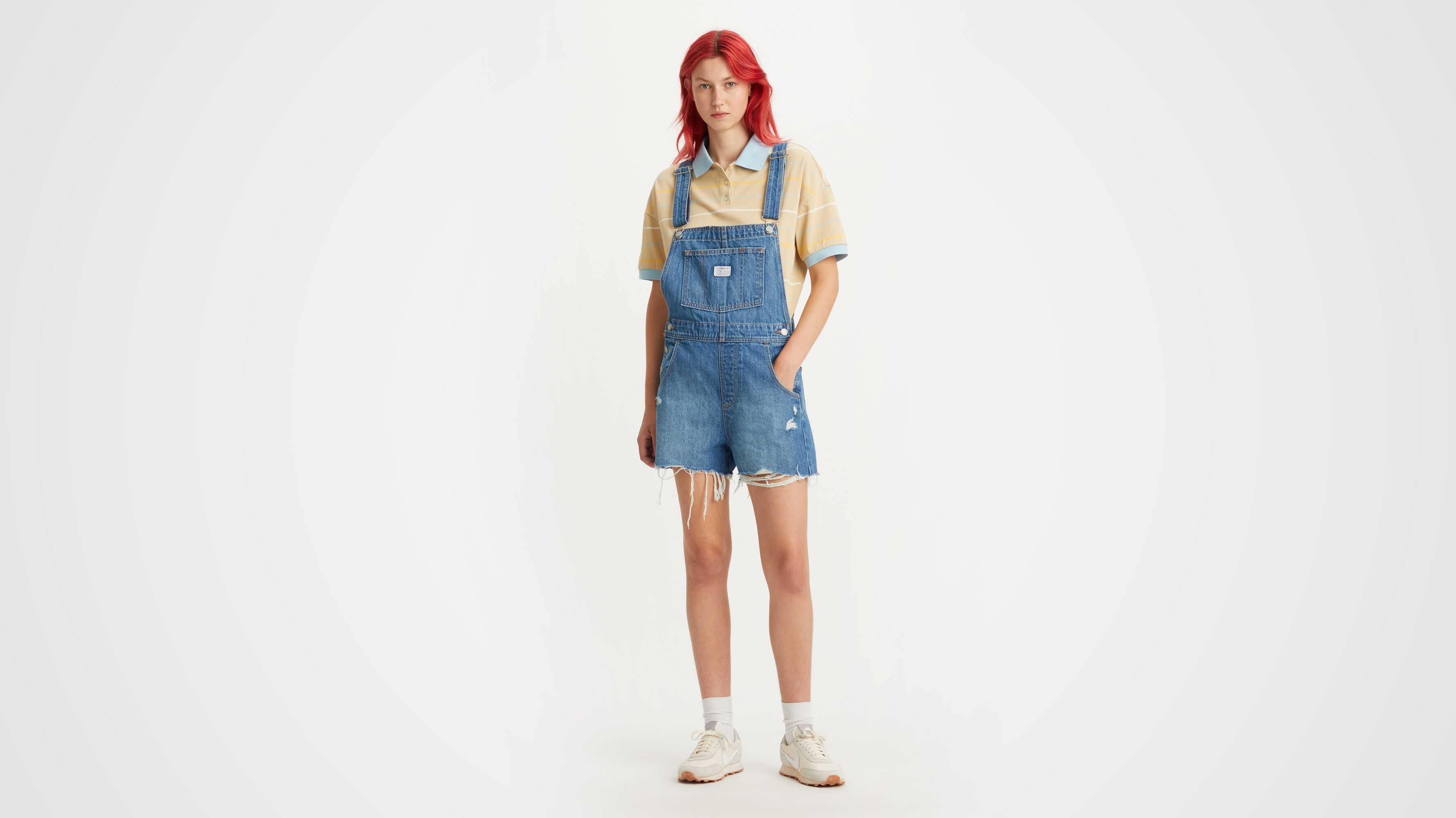 Levis overall clearance shorts