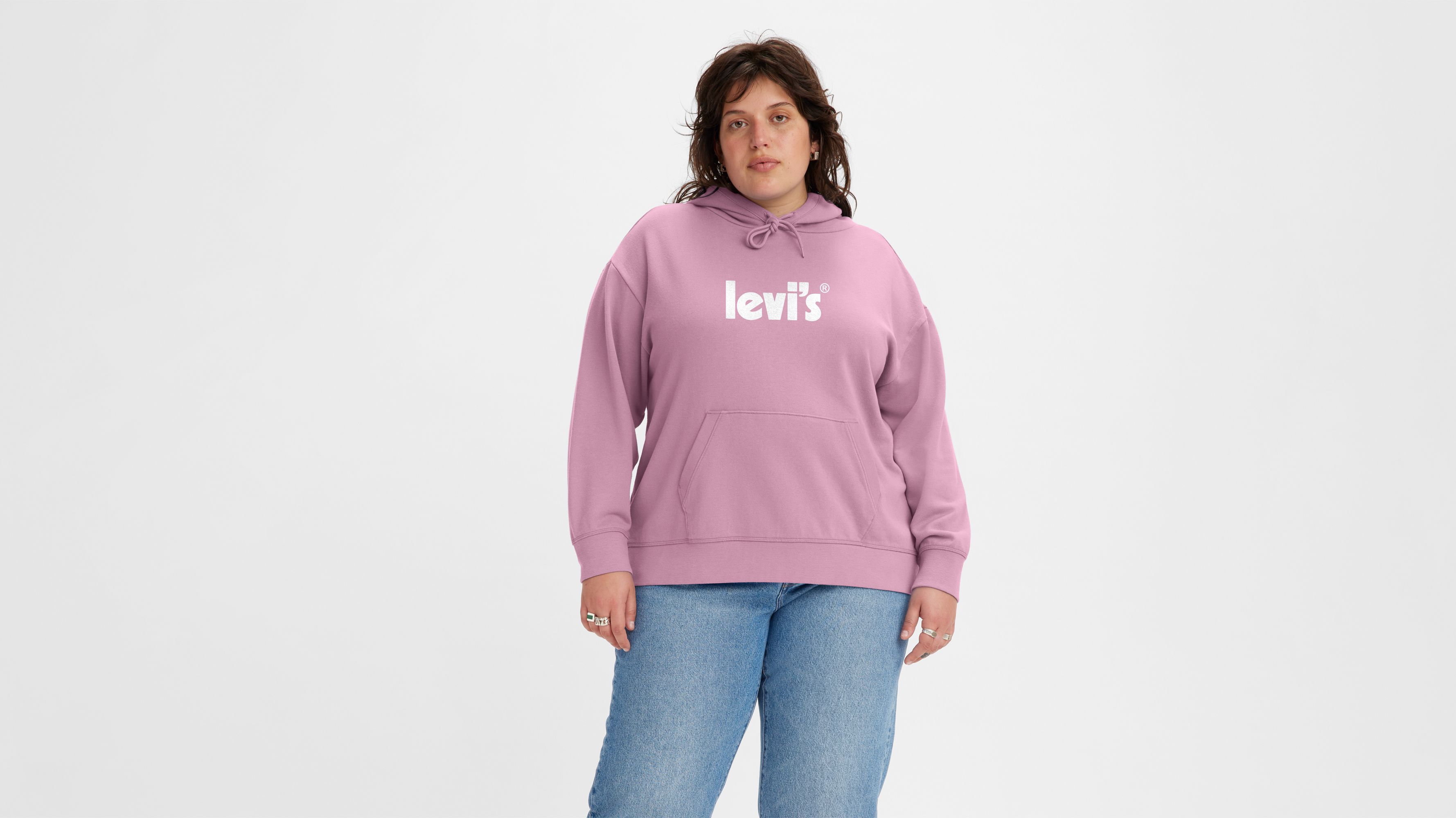 Sudadera de fit estándar con capucha y gráfico (plus) 1