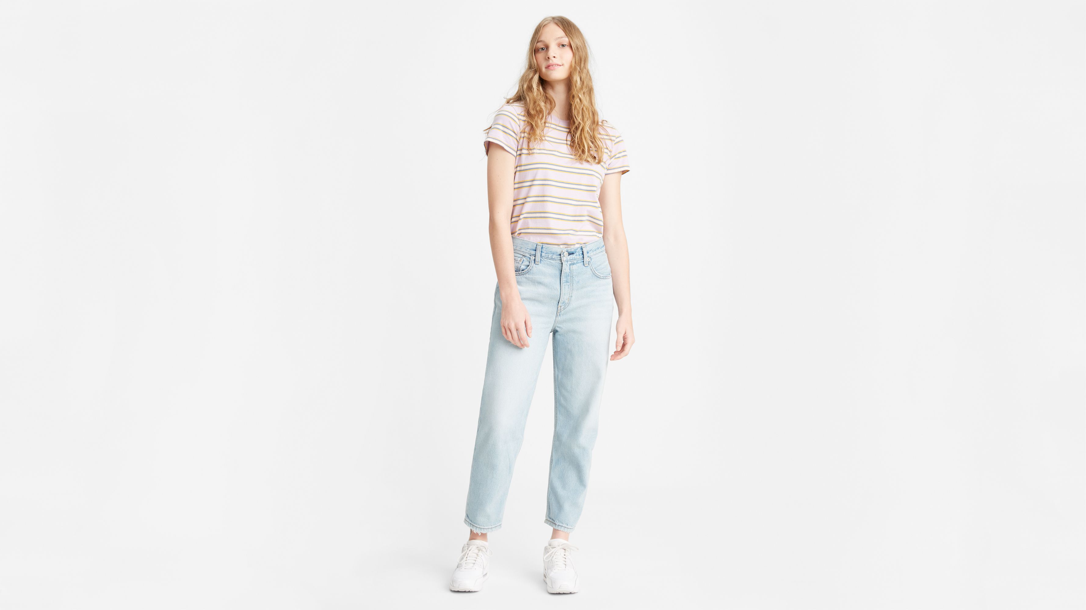 Loose Taper Crop Women's Jeans - Light Wash