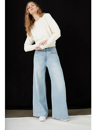 Introducir 31+ imagen levi’s super wide leg jeans