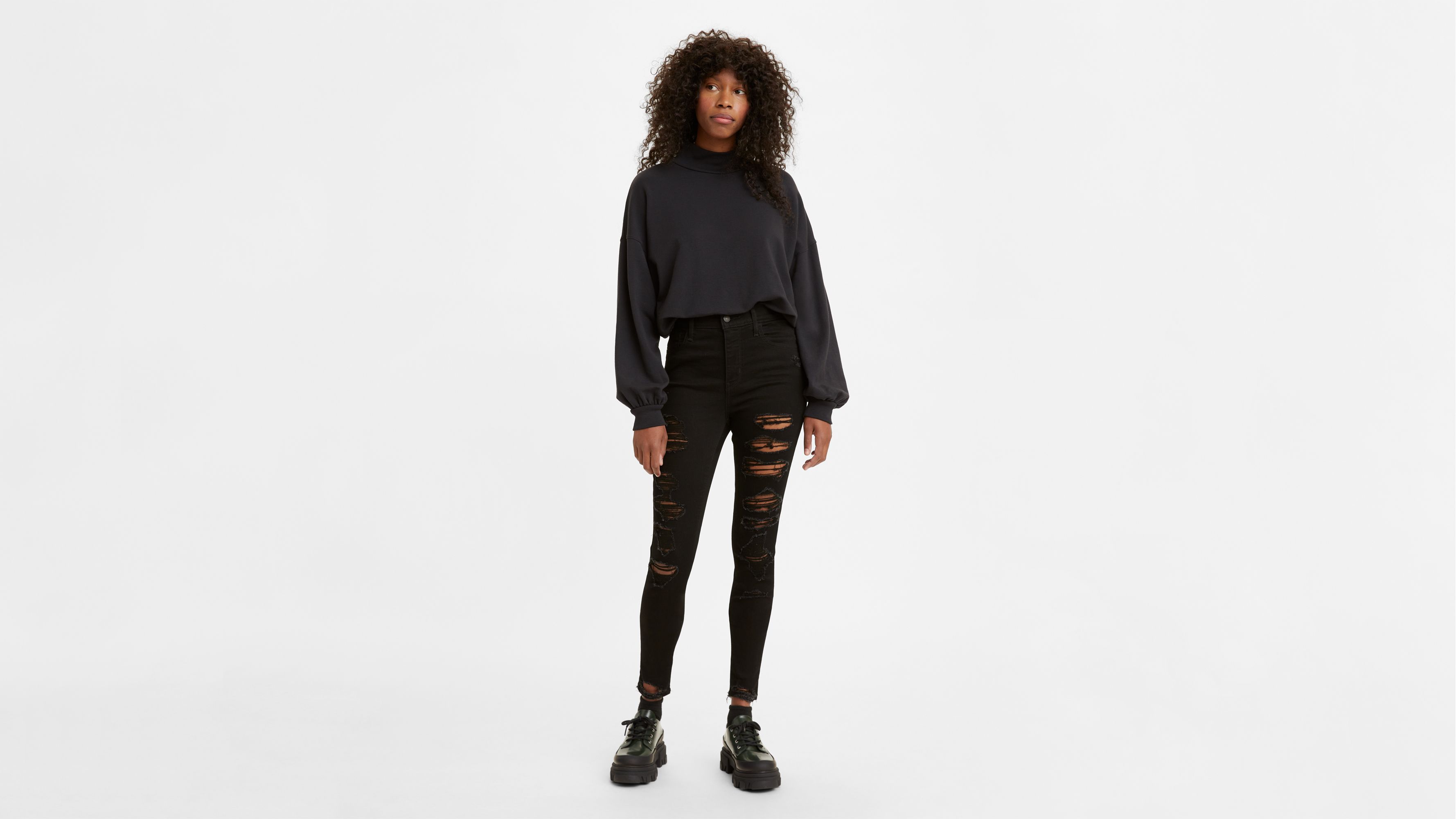 High Rise Skinny Tall Women's Jean in Black 28x37 / Black