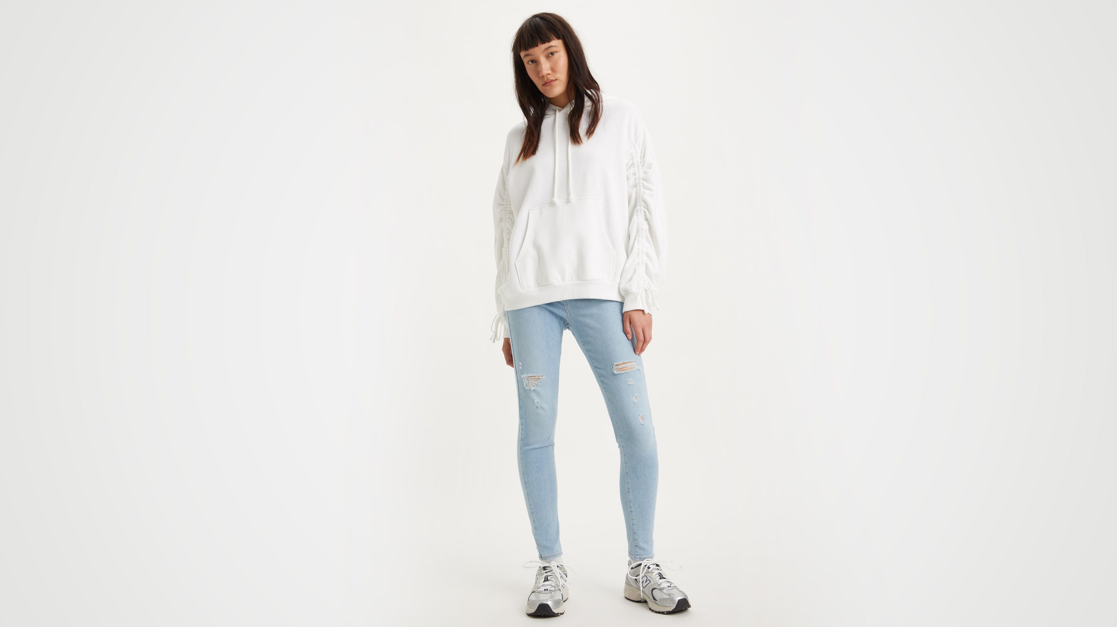 Alexa High Rise Skinny Jeans: Medium Light Blue - 3mpuion
