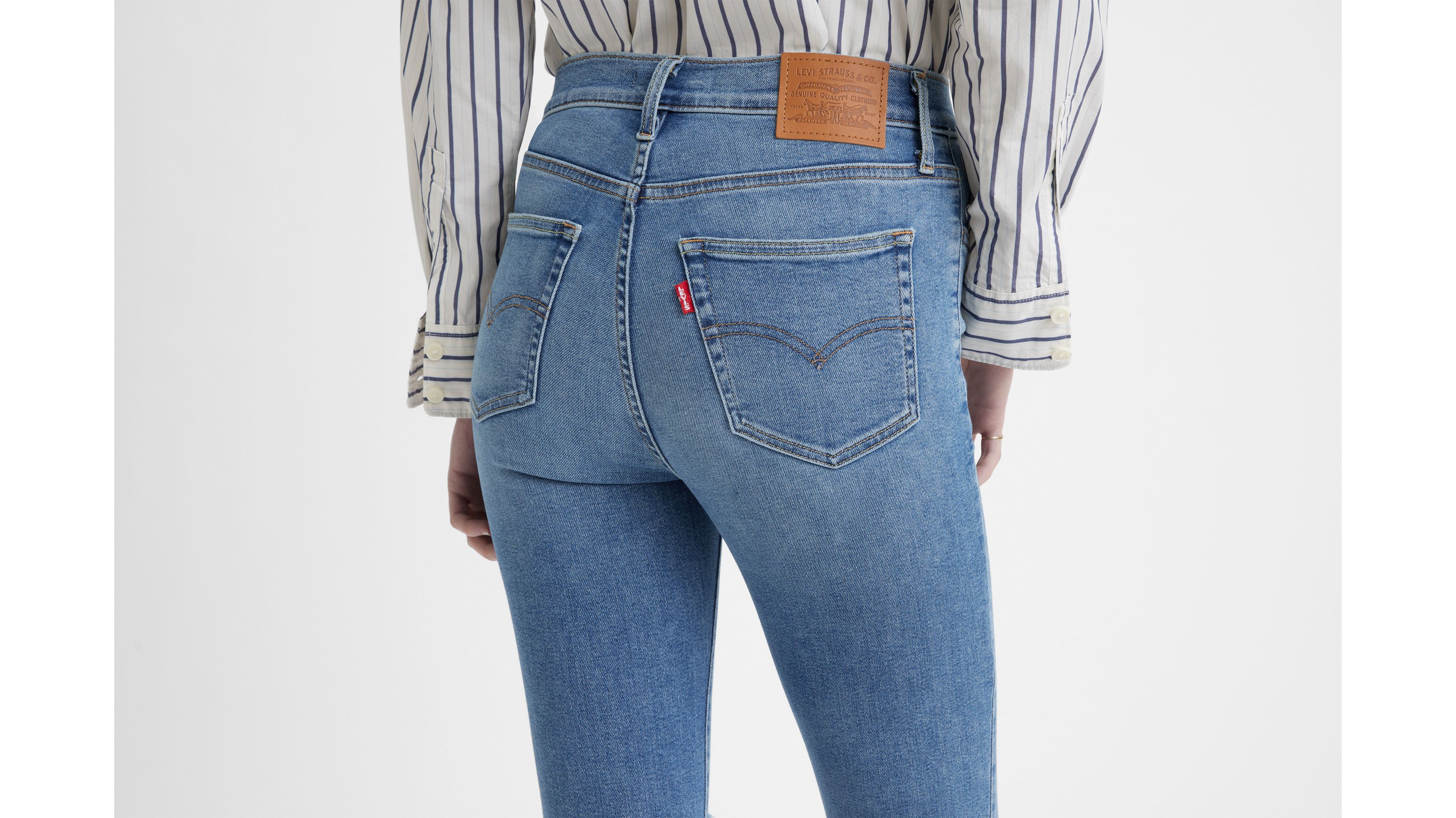 Levi's Jeans feminino 720 de cintura alta super skinny (padrão e