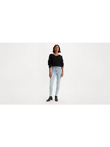 리바이스 Levi 720 High Rise Super Skinny Womens Jeans,Surface Water - Light Wash