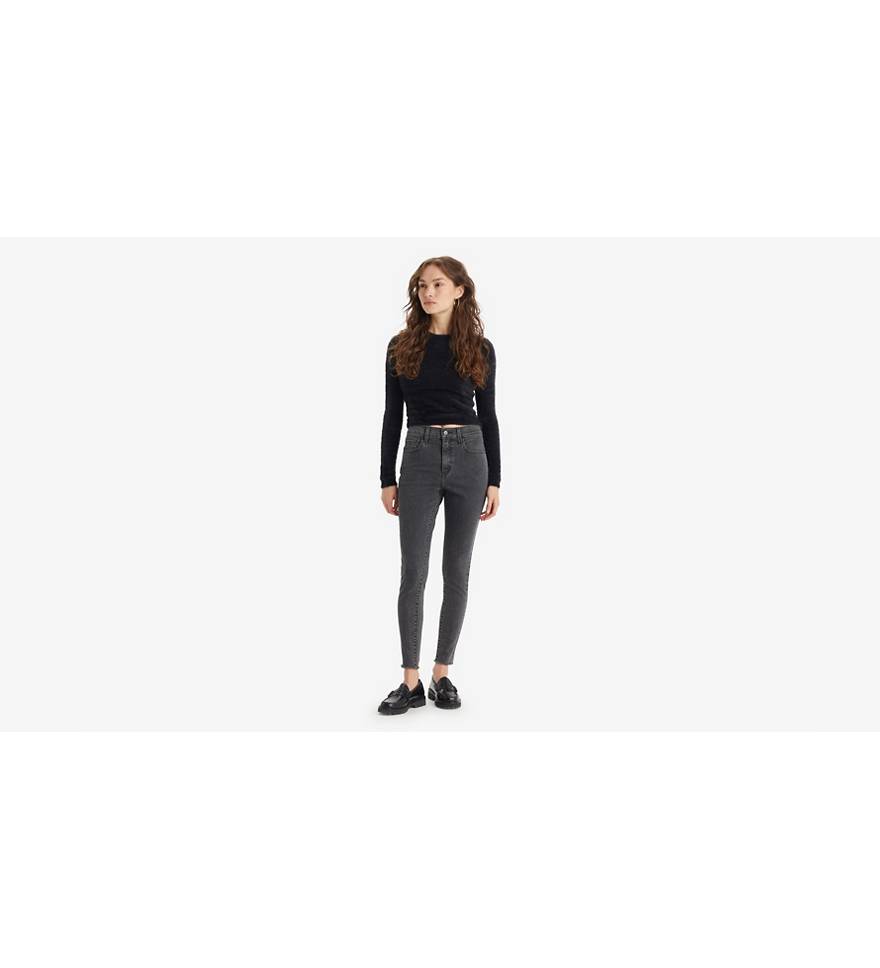 Women's Super High-Rise Tapered Chino Pants - A New Day Black 8