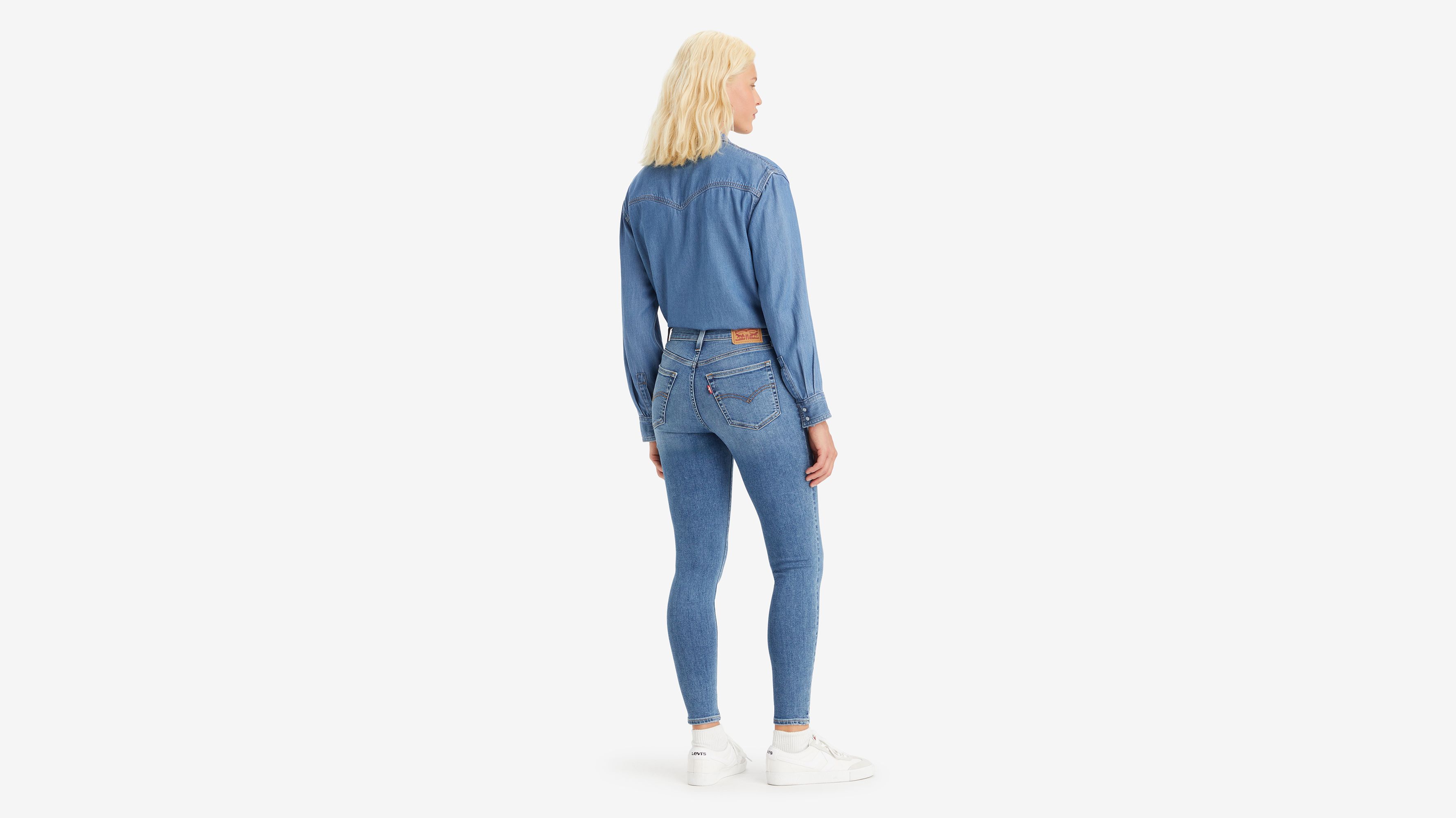 Women's Curvy High-Rise Medium Wash Super Skinny Jeans, Women's Bottoms