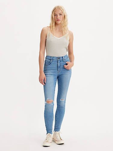 리바이스 Levi 720 High Rise Super Skinny Womens Jeans,Wild Streak - Medium Wash