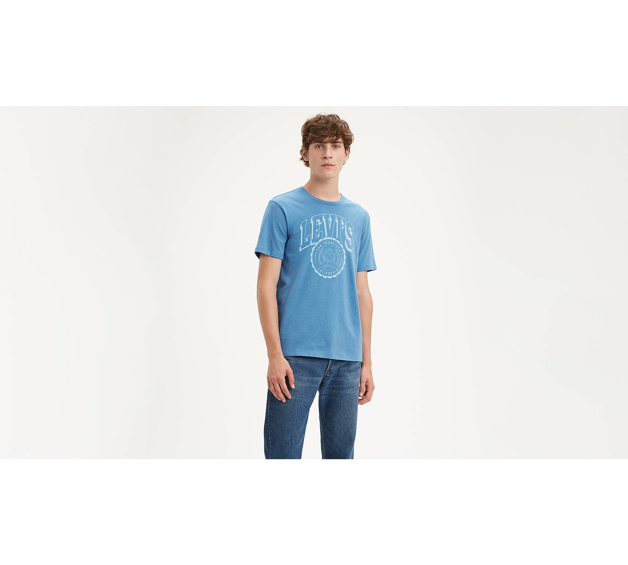 Levi’s® Crest Graphic Tee Shirt - Blue | Levi's® US