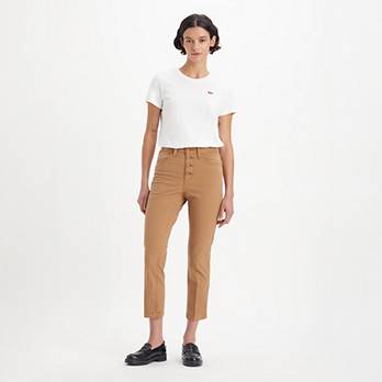 724 High Rise Slim Straight Cropped Utility Pants 1
