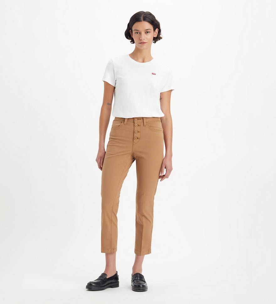 724 High Rise Slim Straight Cropped Utility Pants 1