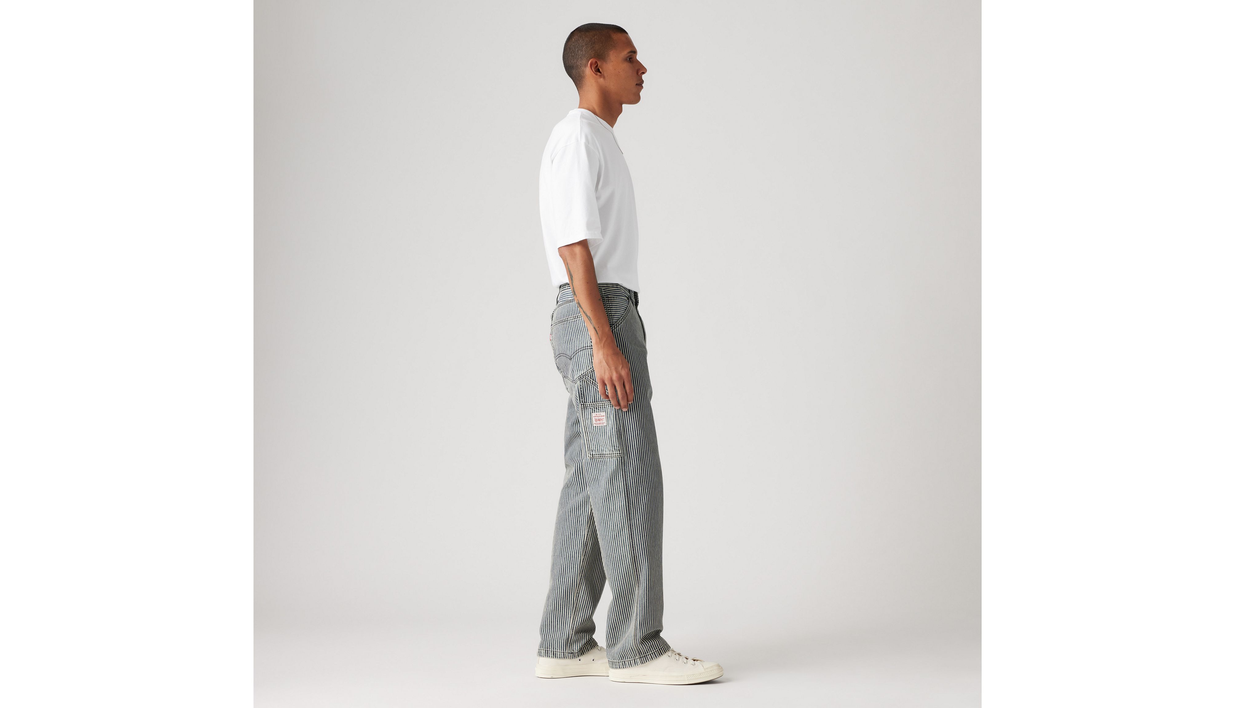Levi's 568 Loose Straight Carpenter Jeans In Aged Rr Stripe