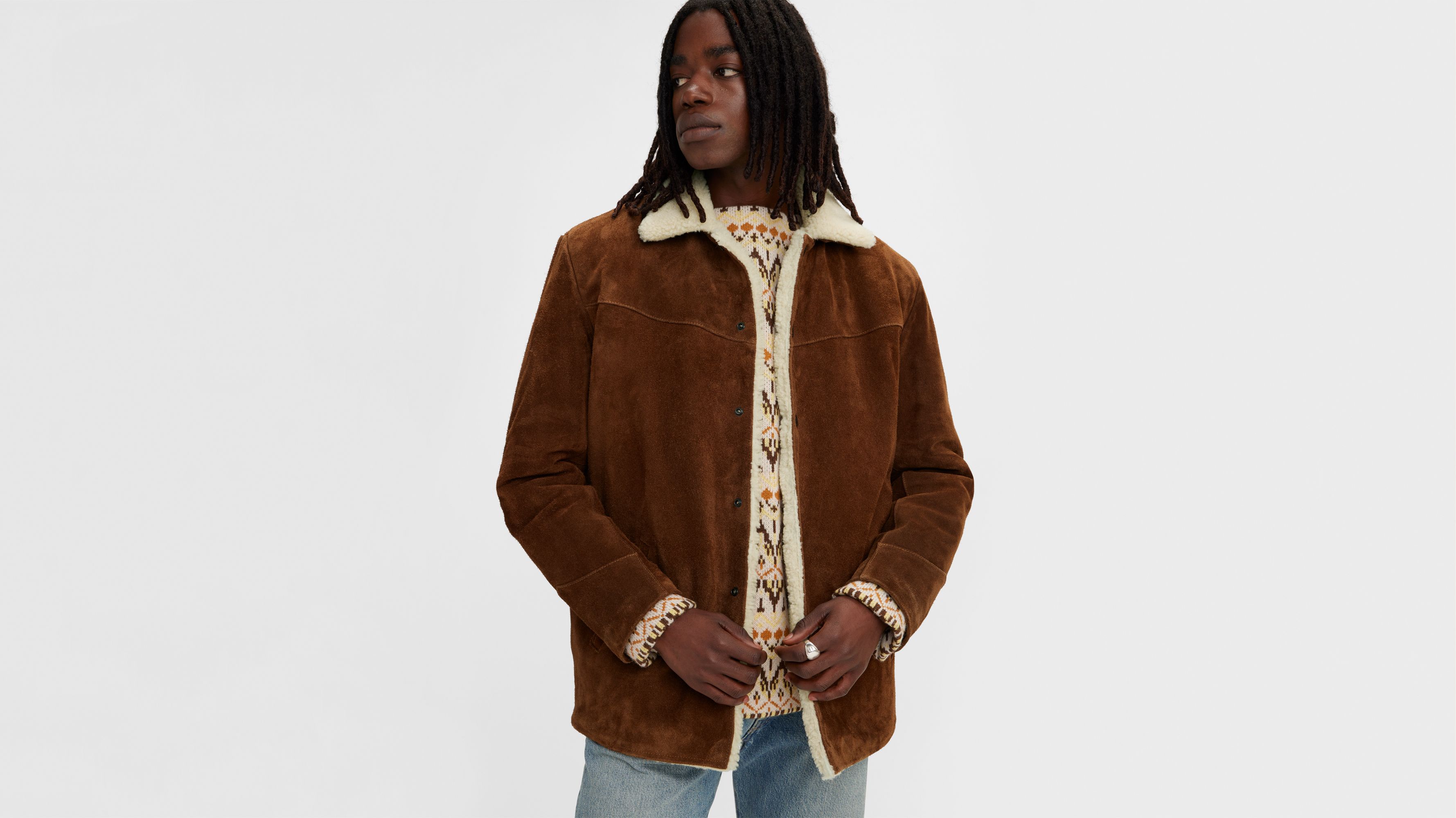 Levi's suede sherpa best sale jacket