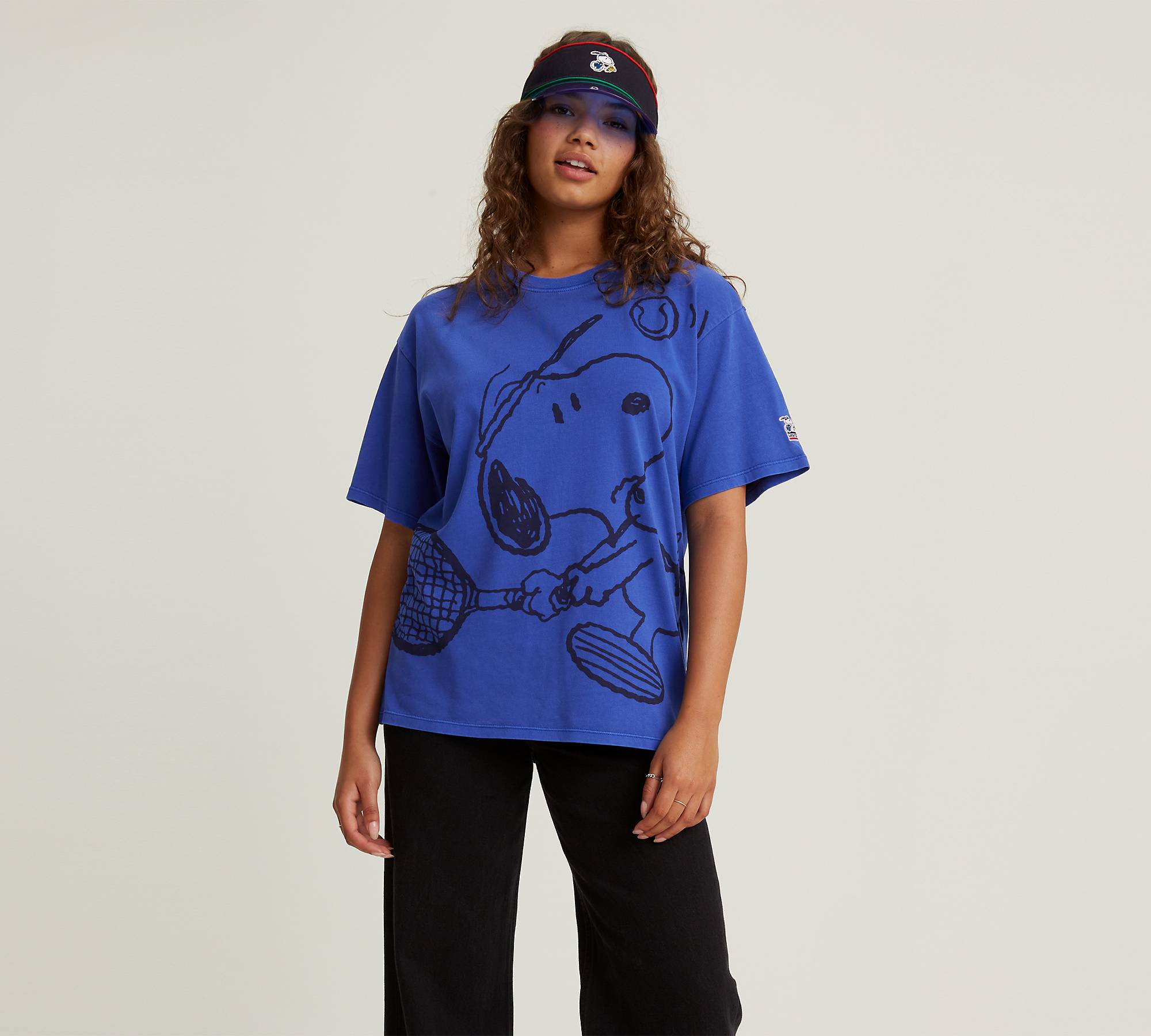 Levi's® X Peanuts Relaxed Oversized Tee Shirt - Blue | Levi's® CA