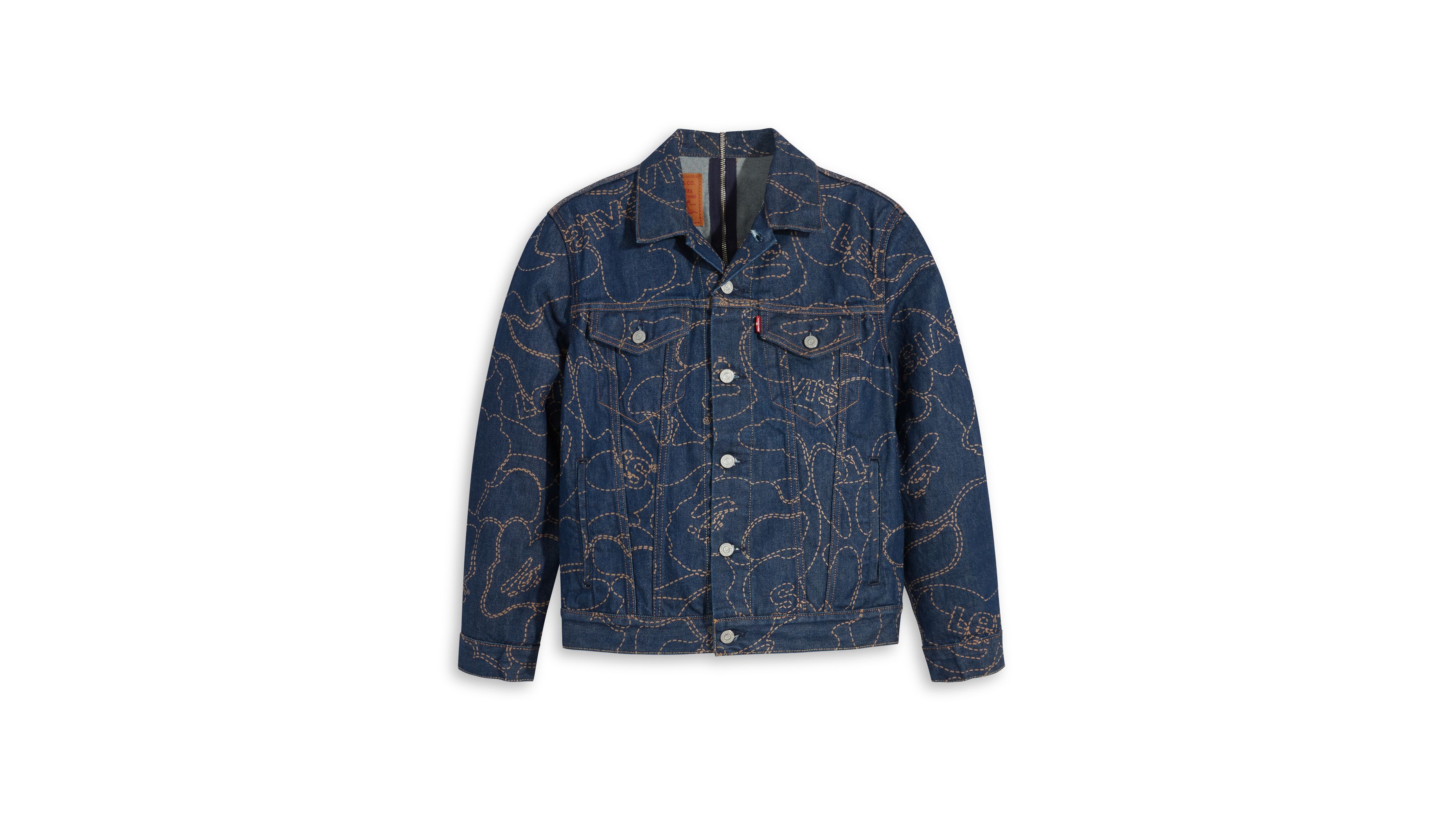 Levi's® X Bape Split Trucker Jacket - Orange | Levi's® US