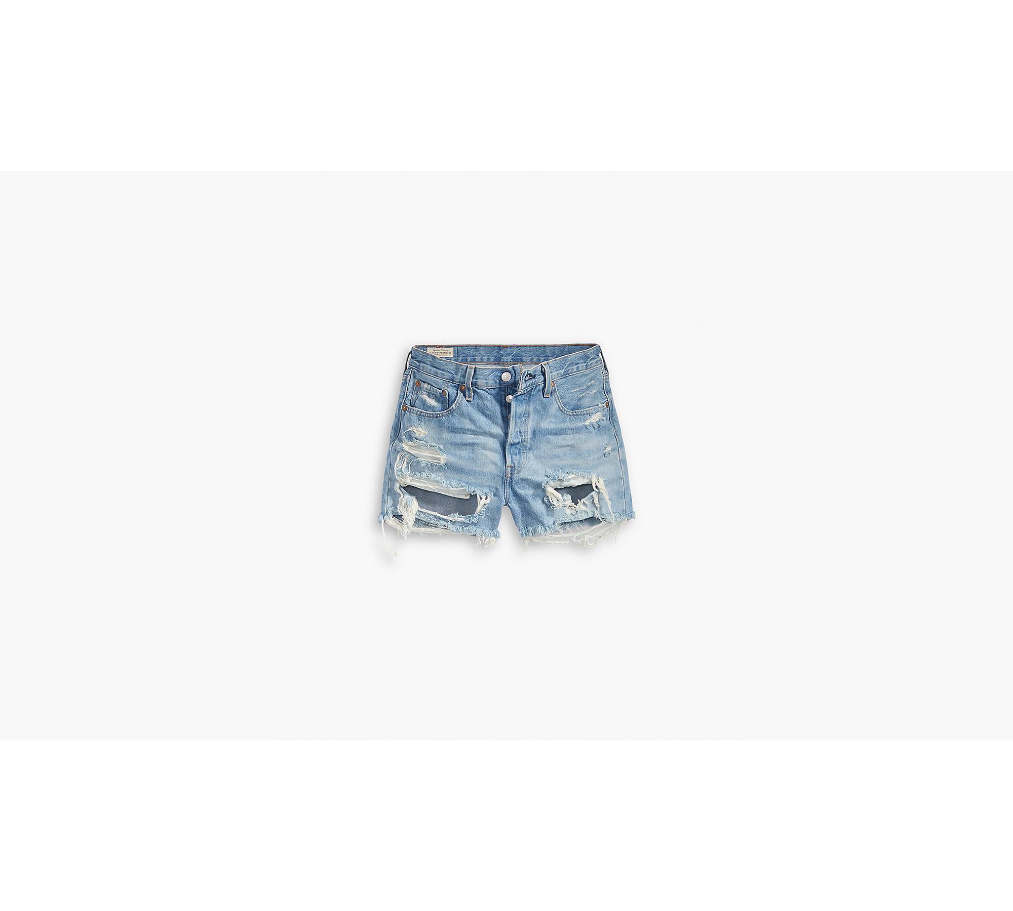 High-Waisted OG Straight Ripped Jean Shorts for Women -- 3-inch inseam