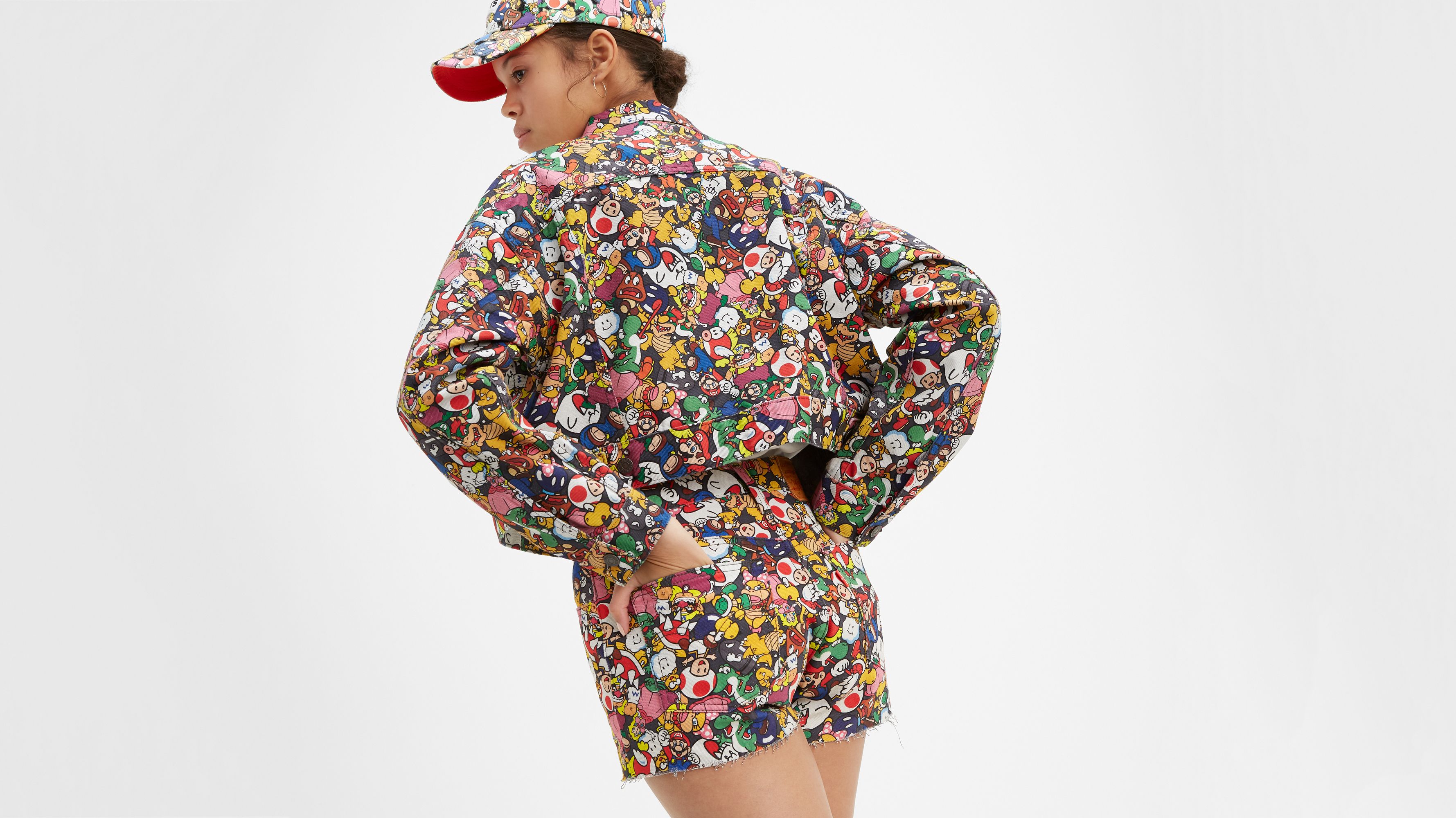 Casquette de baseball imprimée levi'smd x super mario - multicolore