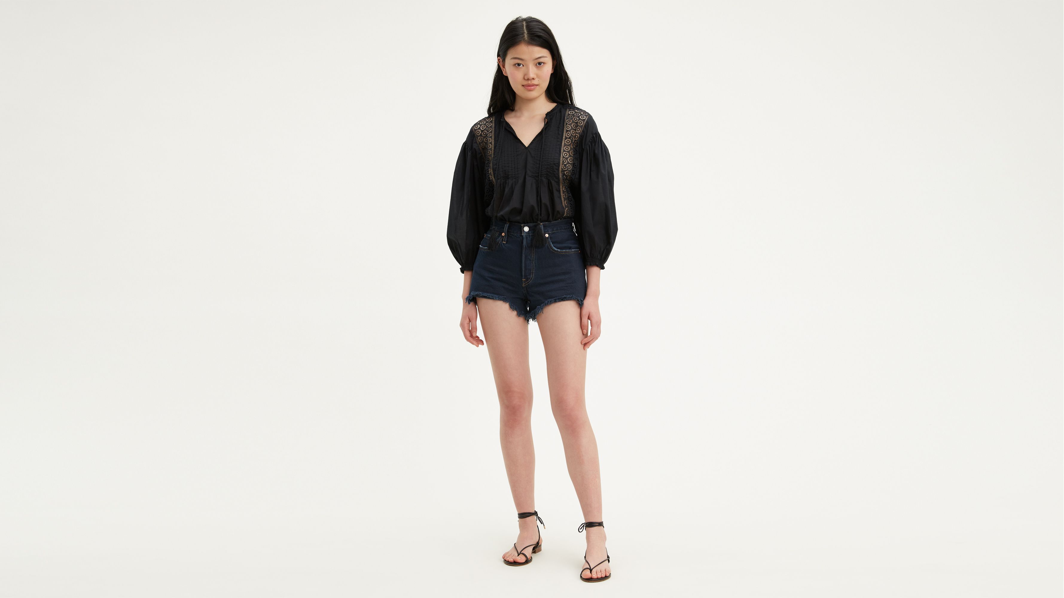 levis shorts 501 black