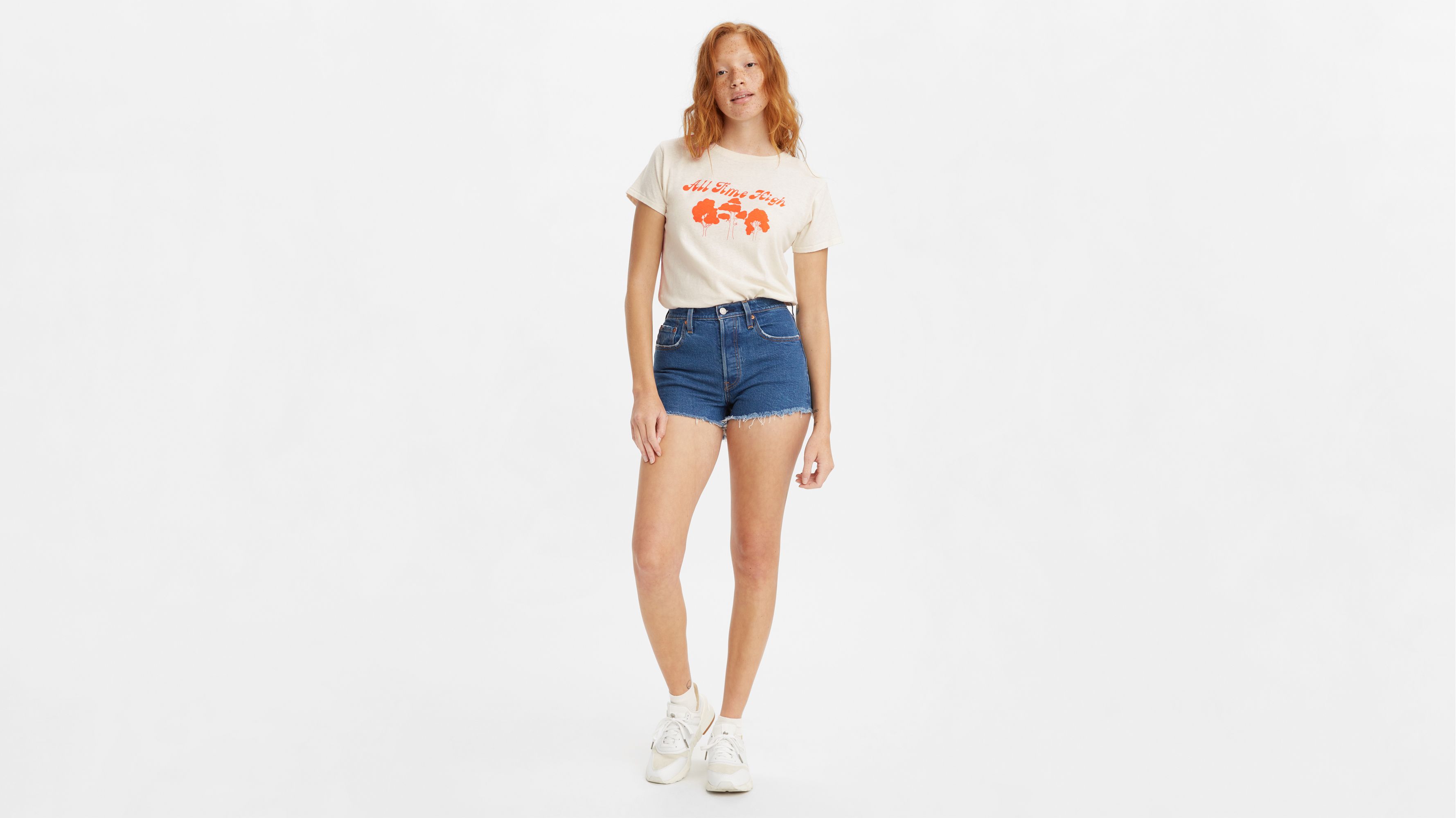 levi's high rise shorts 501