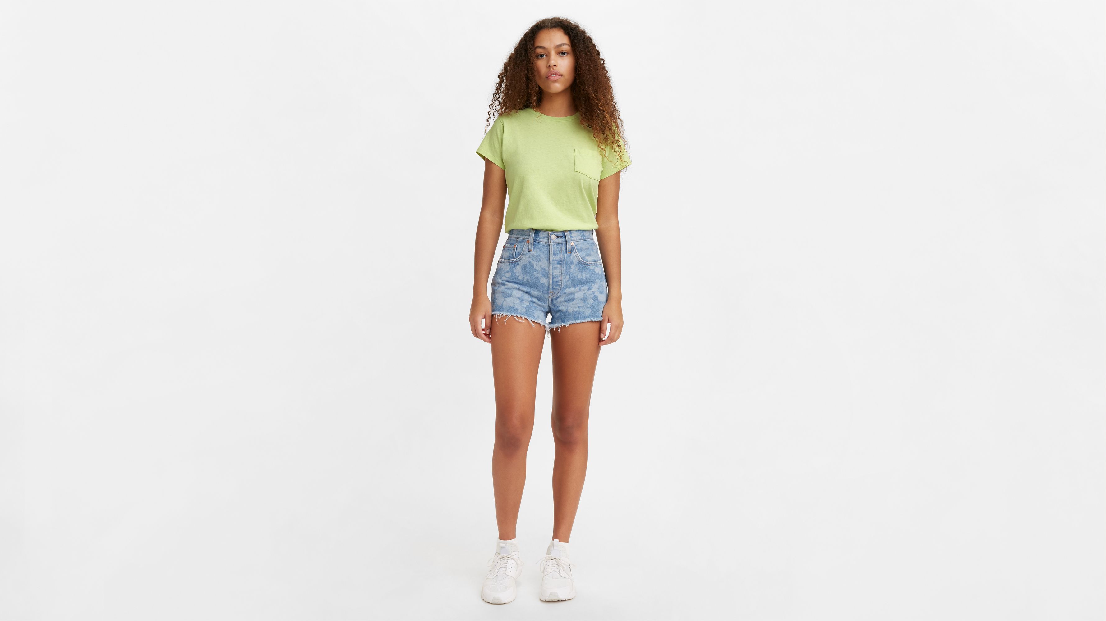 501 levi's high rise shorts