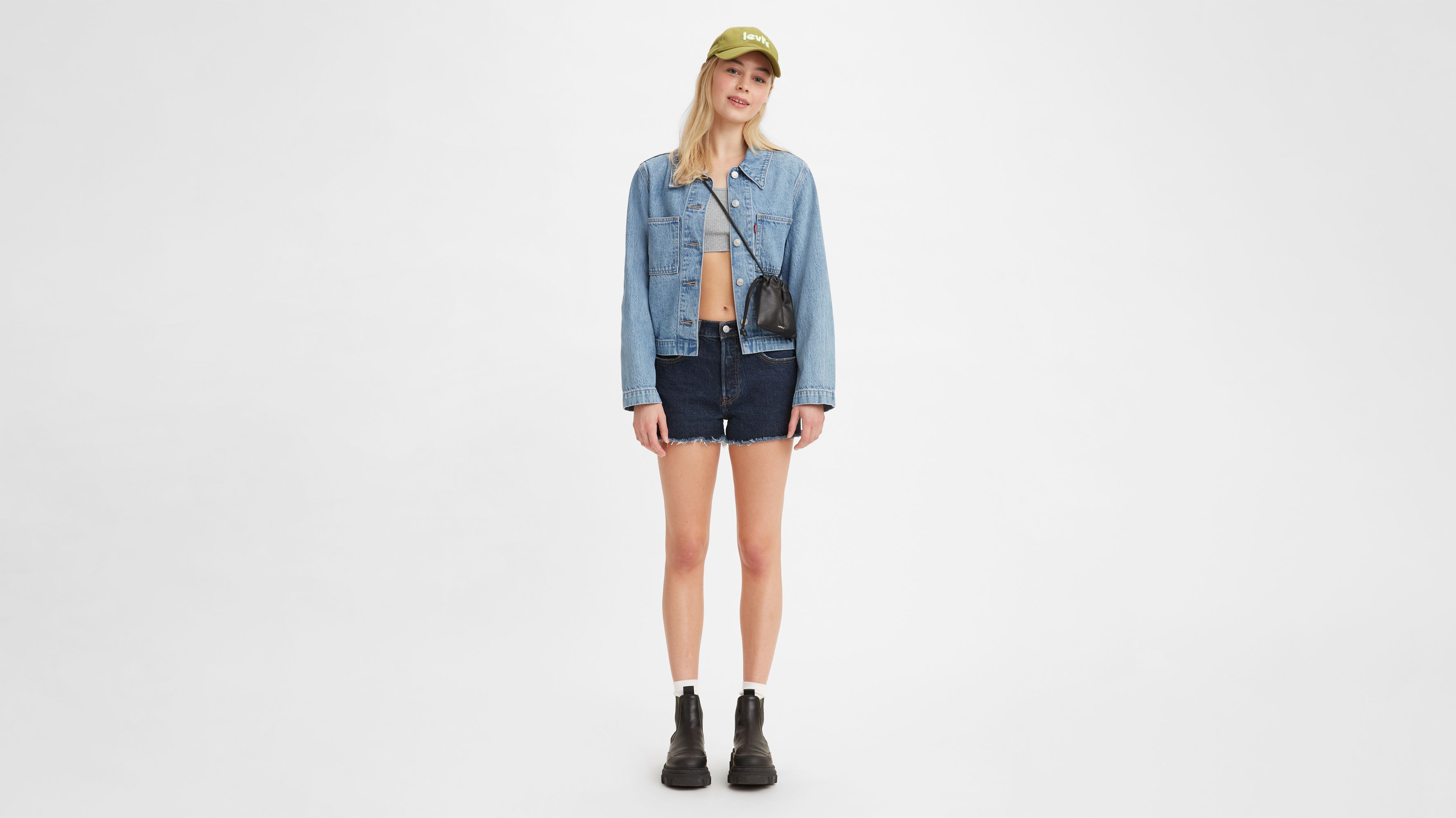 501® Original High Rise Women's Shorts Dark Wash Levi's® US