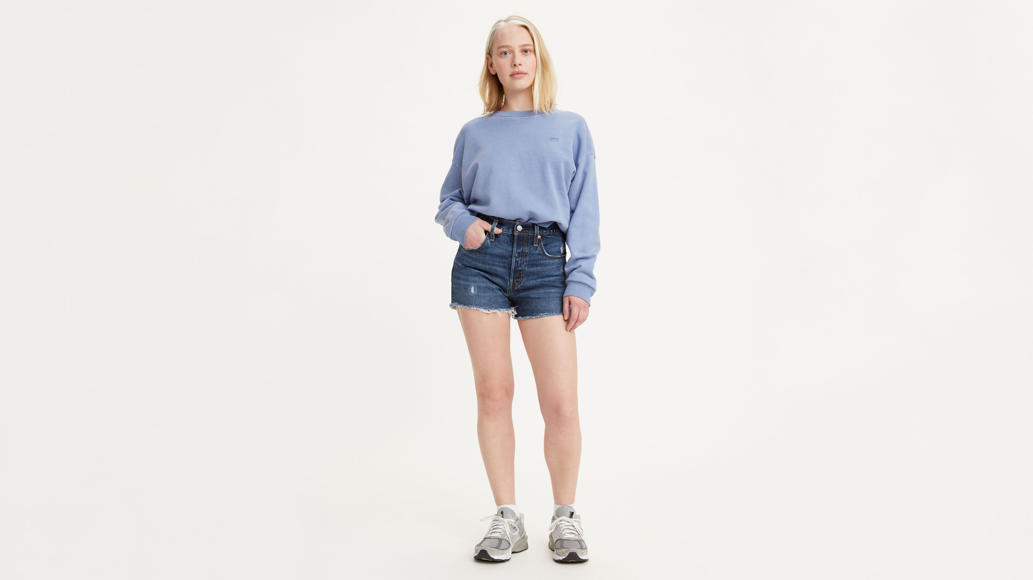 Top 53+ imagen levi’s dark wash shorts