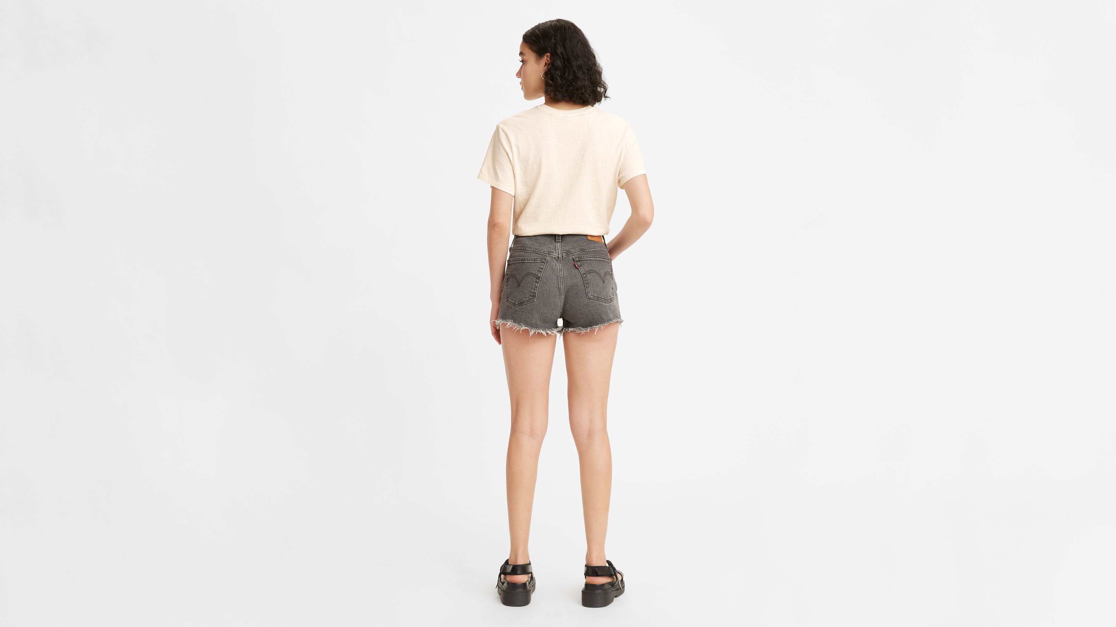 501® High Rise Women's Shorts - Black | Levi's® CA