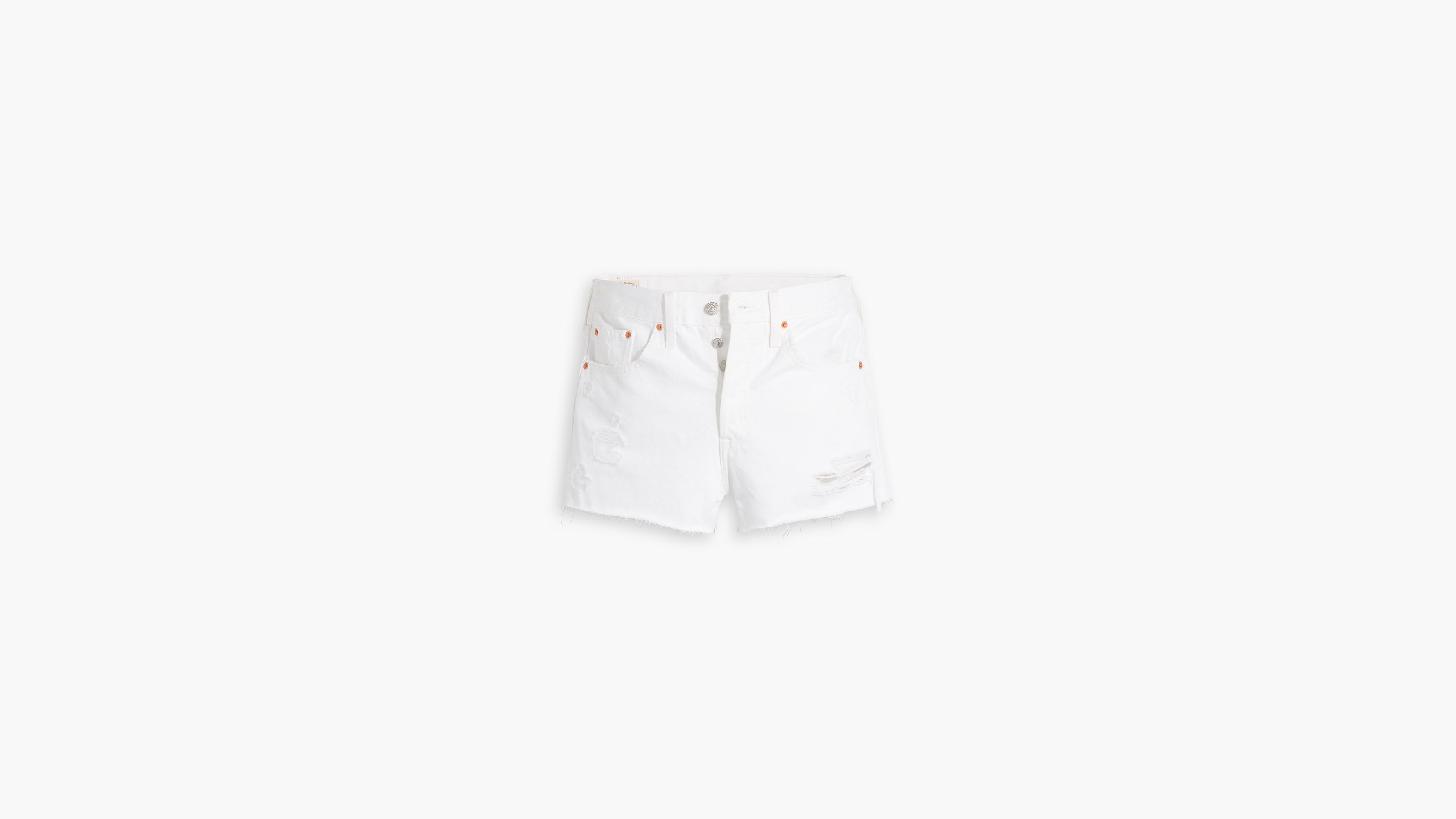 White levi shop shorts