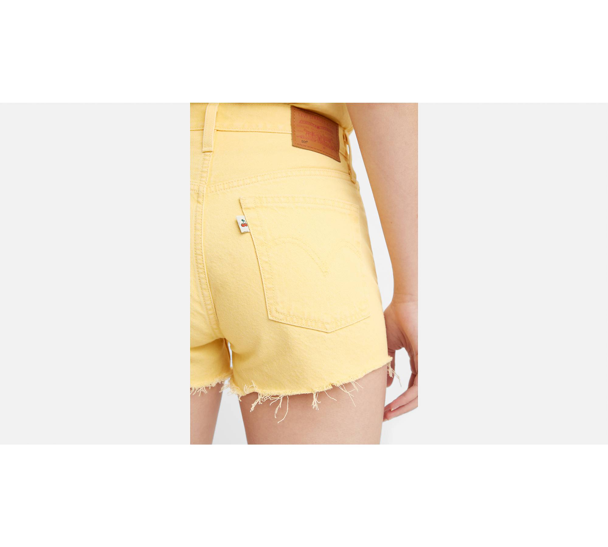 Louis Vuitton Yellow Denim Low Rise Shorts Size M