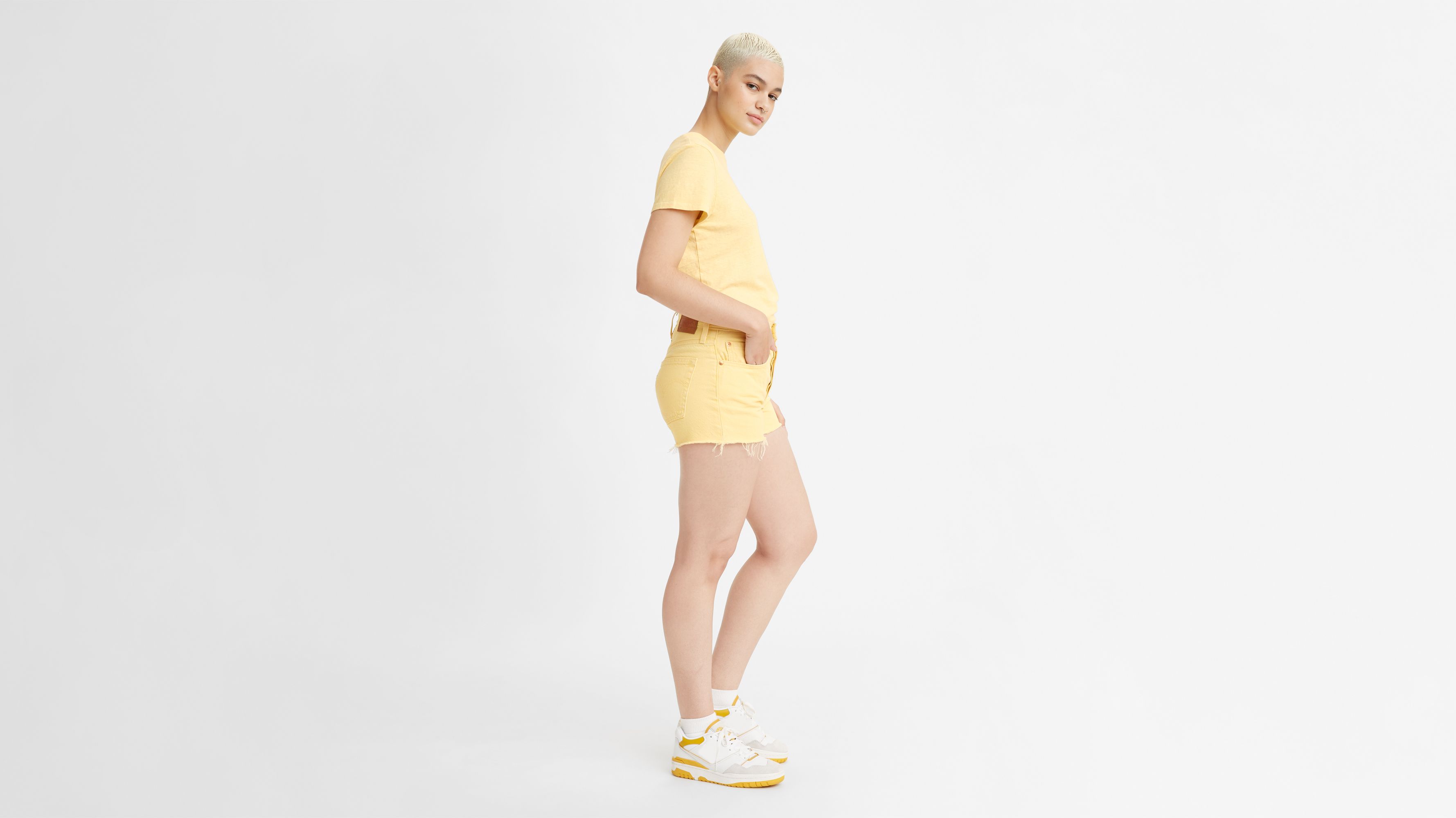 501® Original High Rise Women's Shorts Yellow Levi's® CA