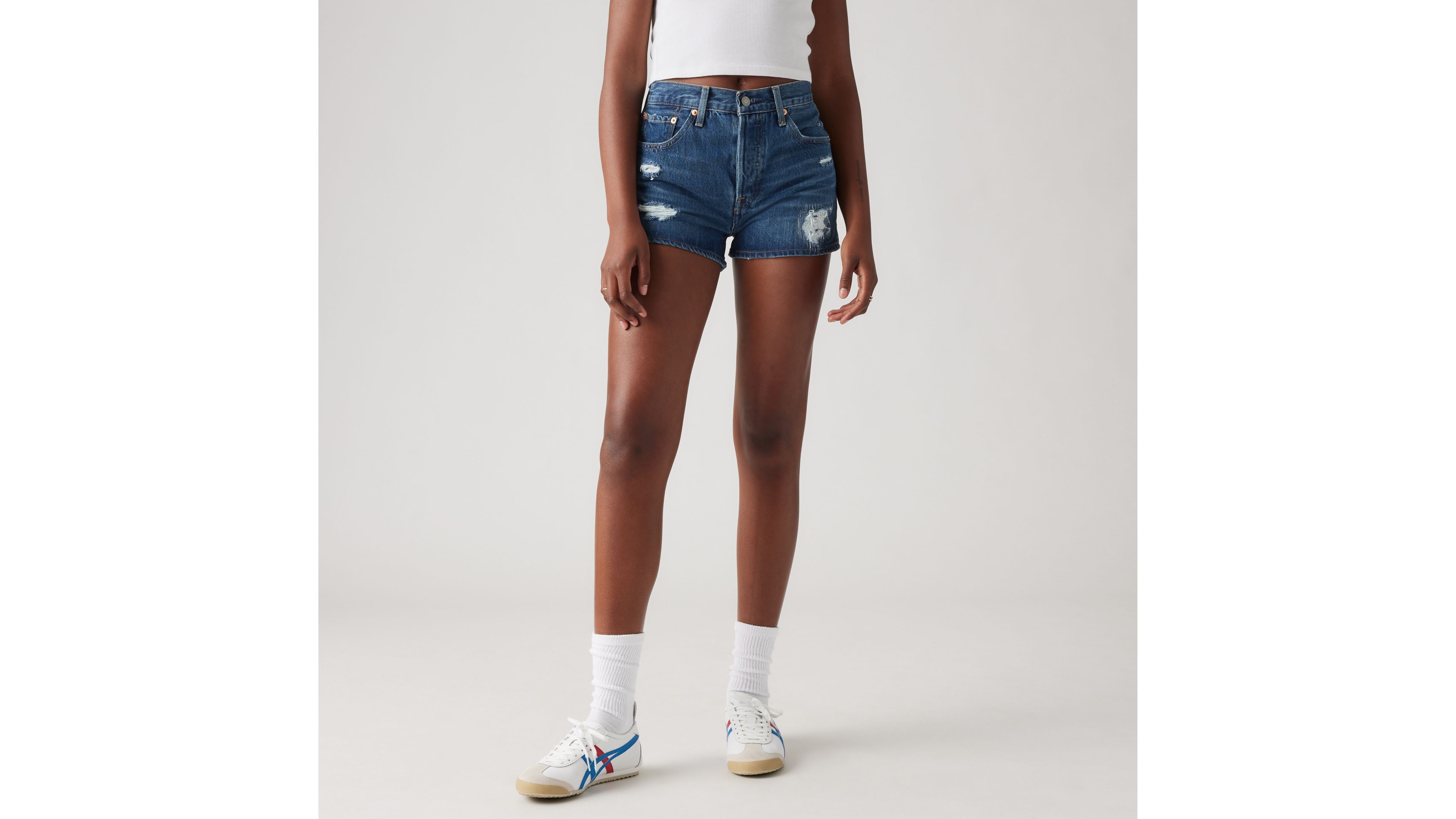 Shorts Jeans Fem Levis High Rise - Compre Online