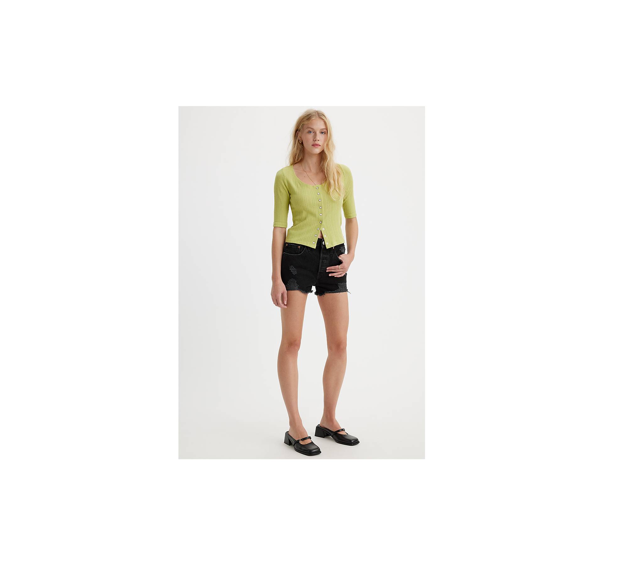 501® Original Fit High Rise Women's Shorts - Black | Levi's® CA