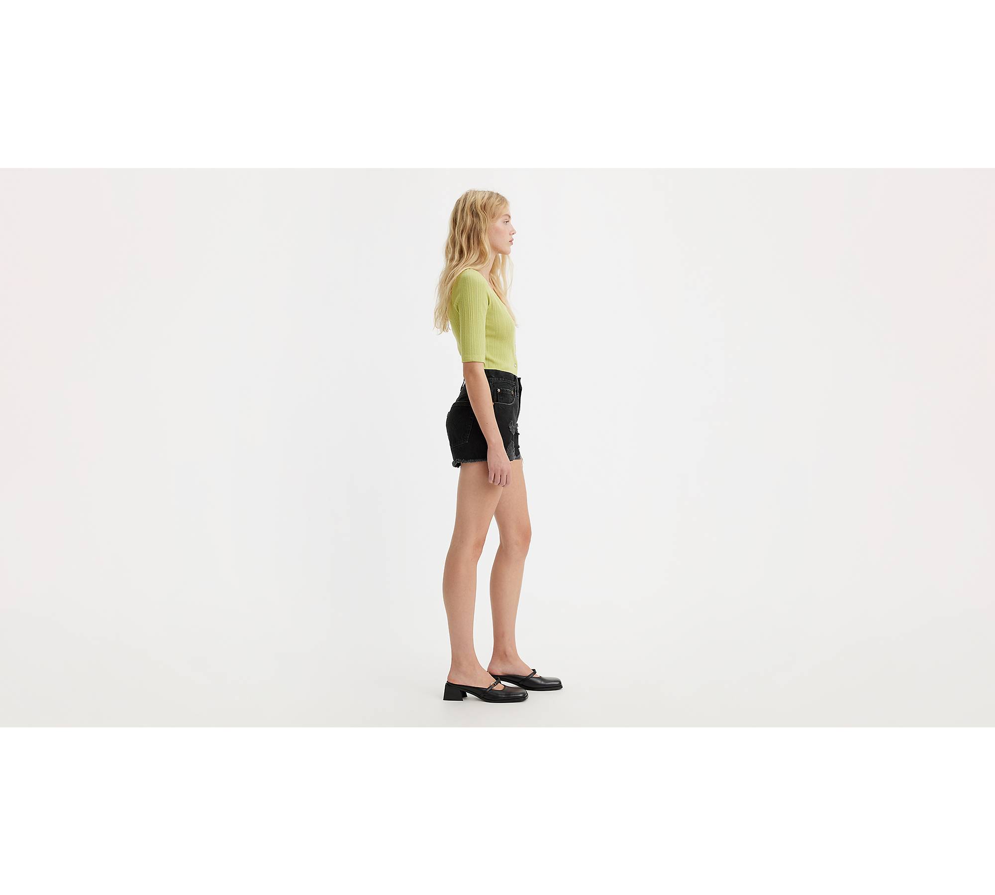 501® High Rise Women's Shorts - Black | Levi's® CA