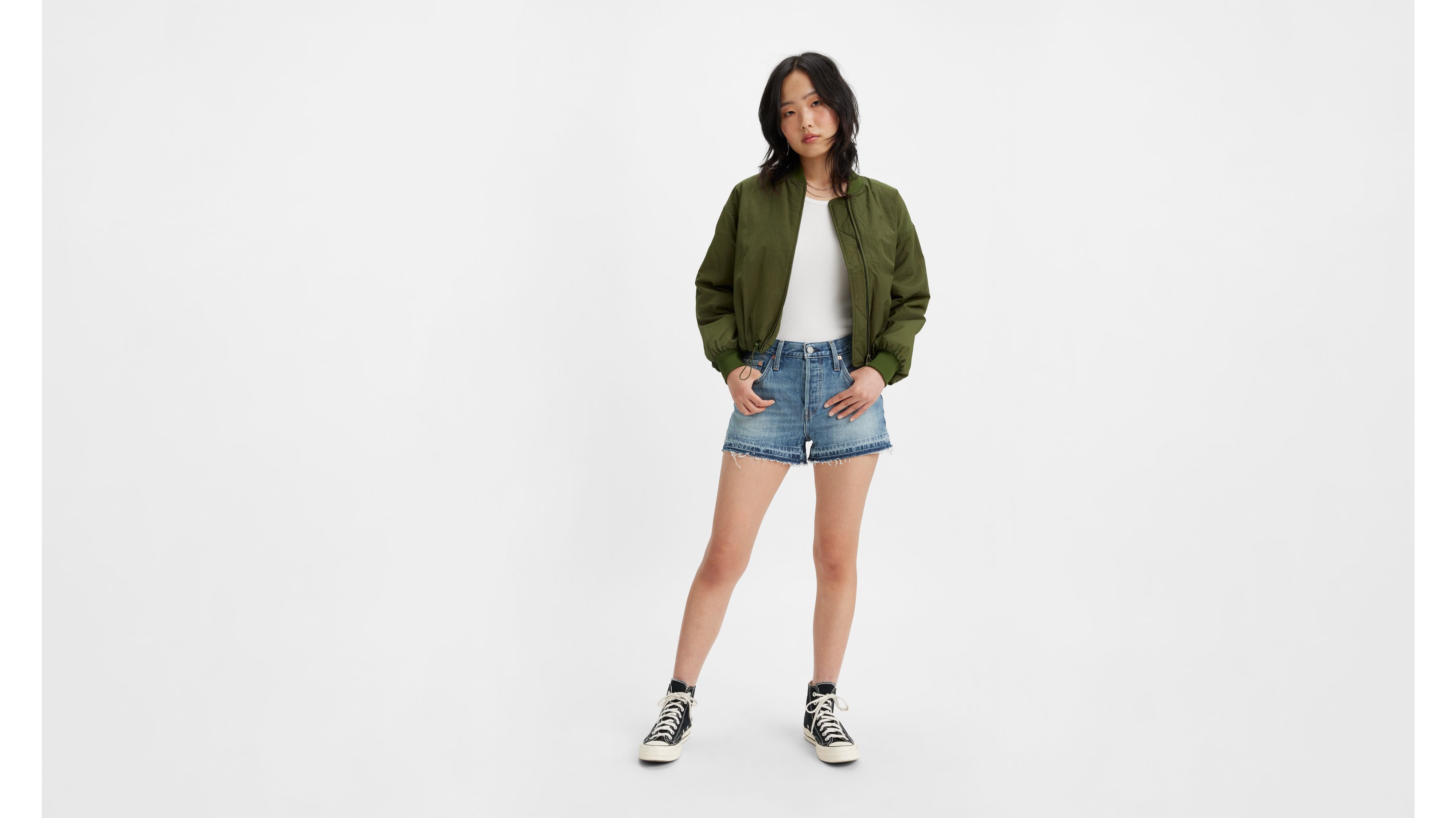 Levi's 501 Original Fit High Rise Women's Shorts 24 In Justin's Girl