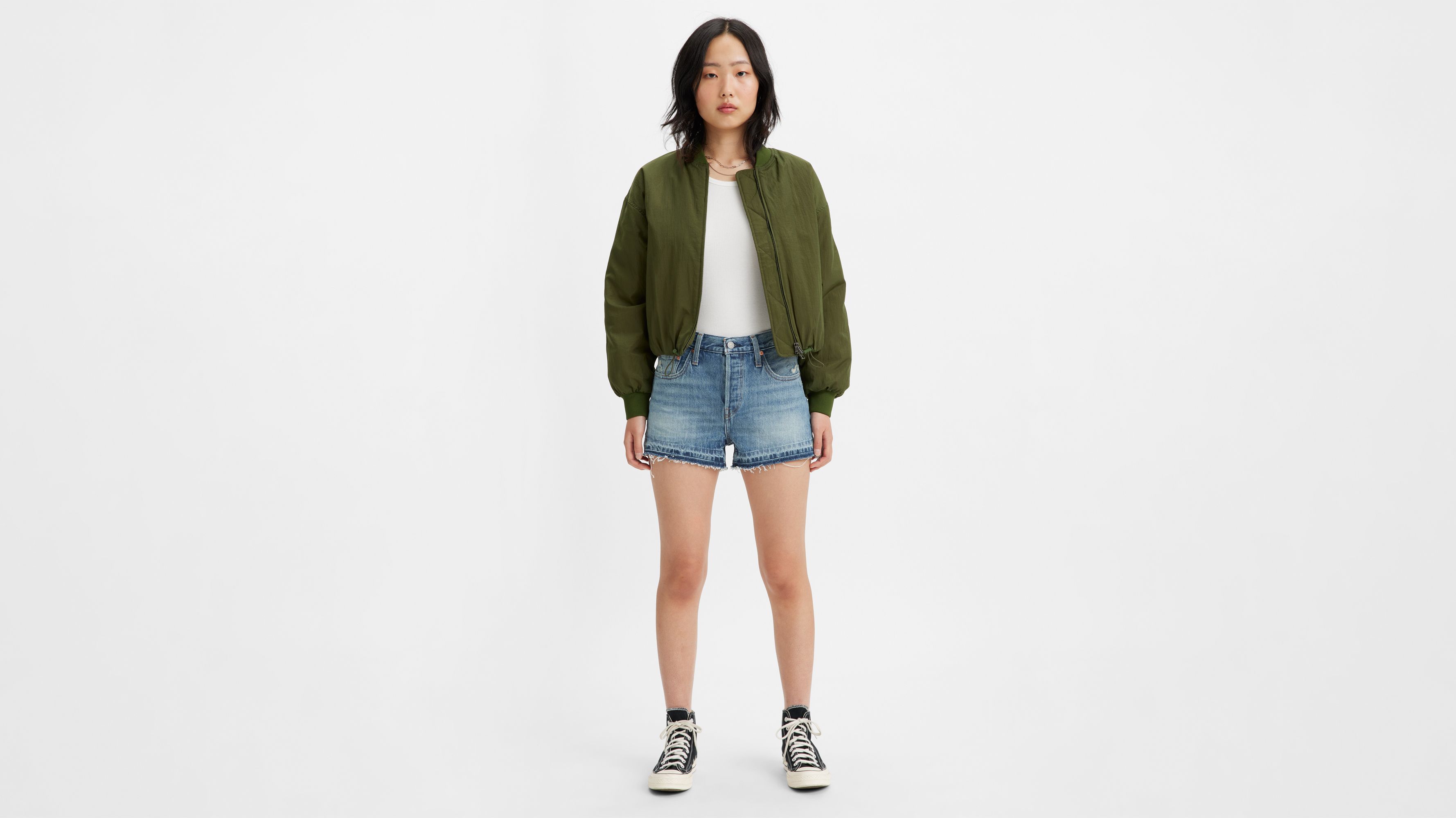 Levi's 501 Original Fit High Rise Women's Shorts 24 In Justin's Girl