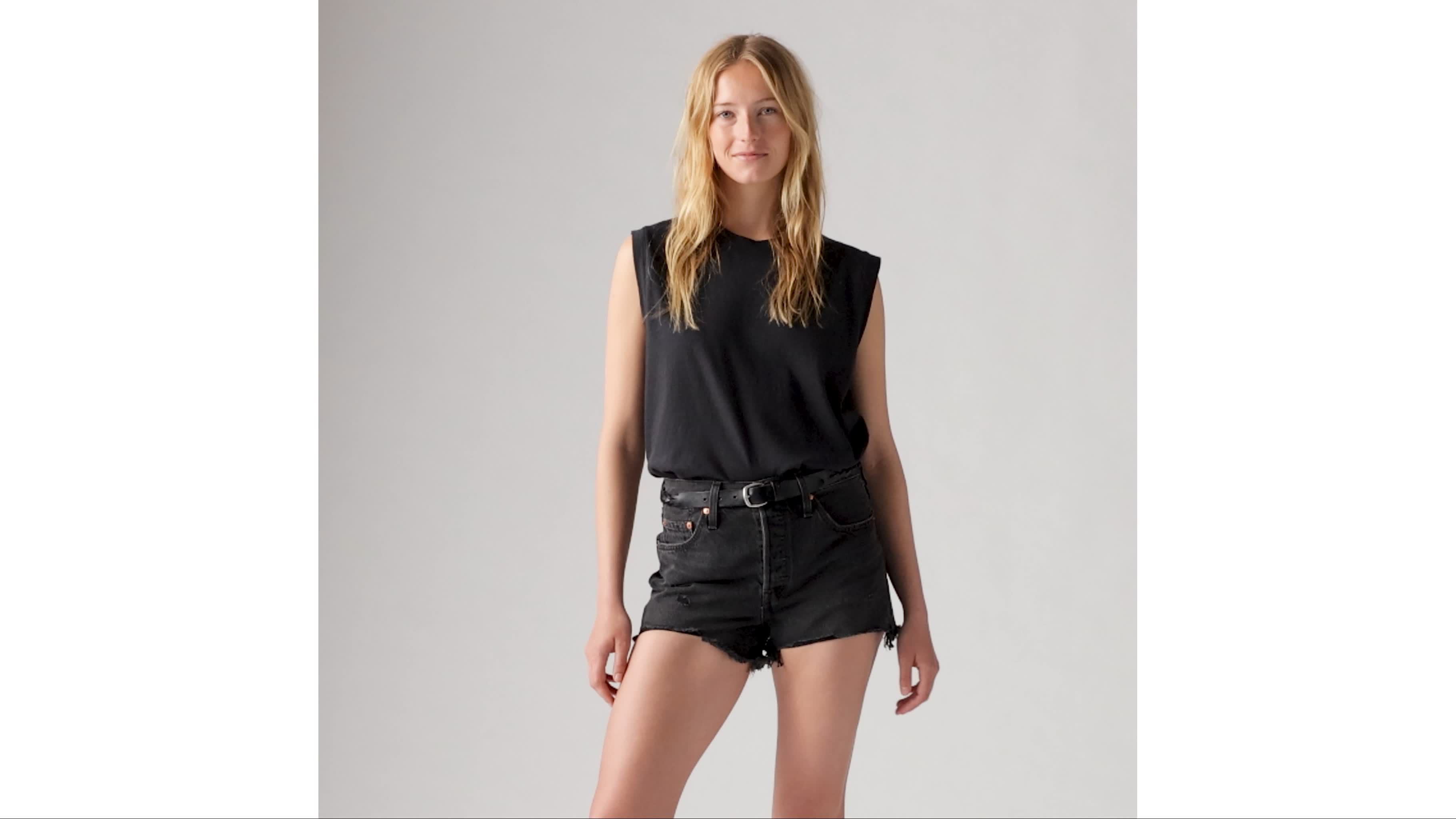 501® Original Fit High Rise Women's Shorts - White | Levi's® US