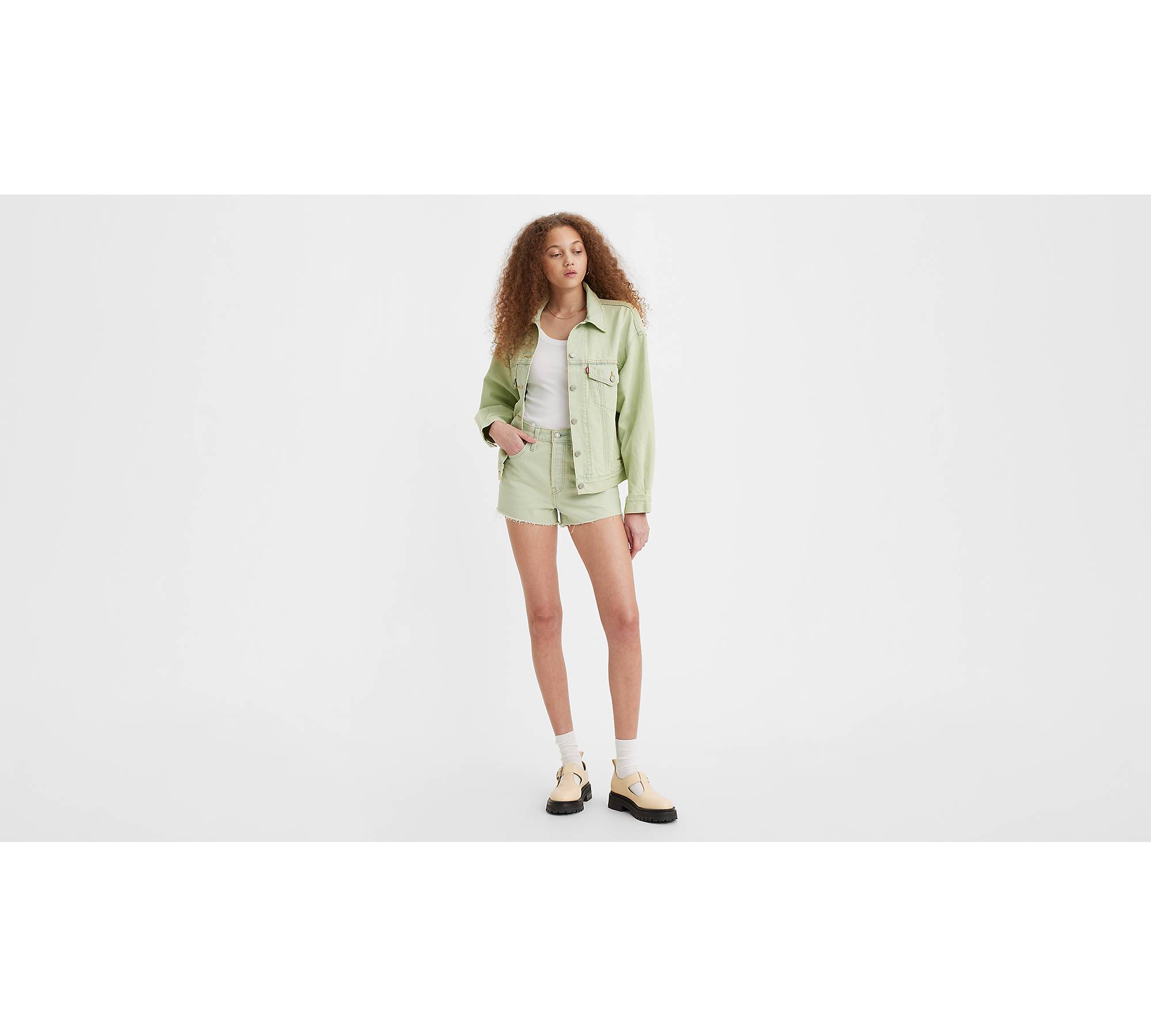 501® Original Fit High Rise Women's Shorts - Green | Levi's® US