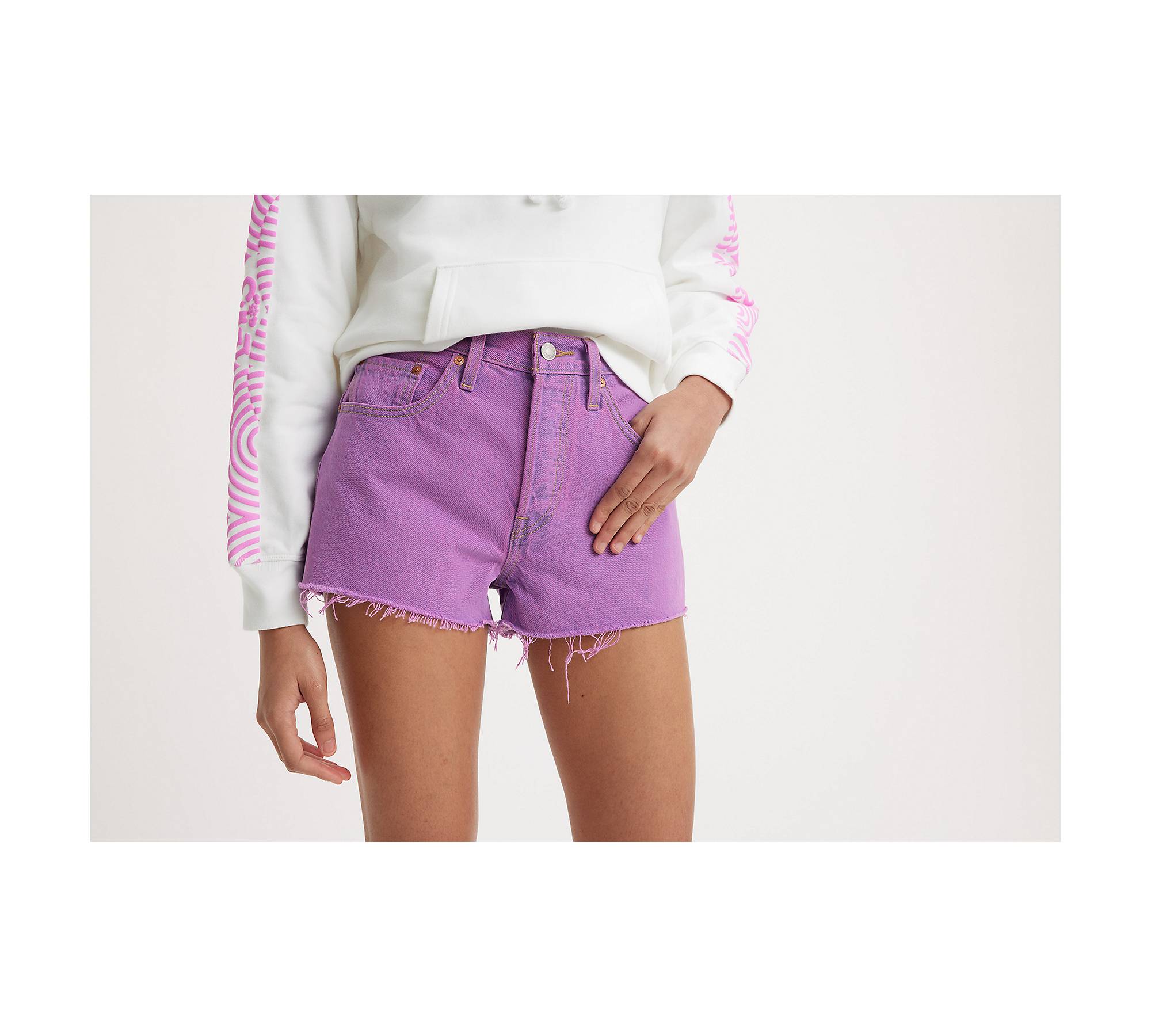 Purple Corset Jean Shorts