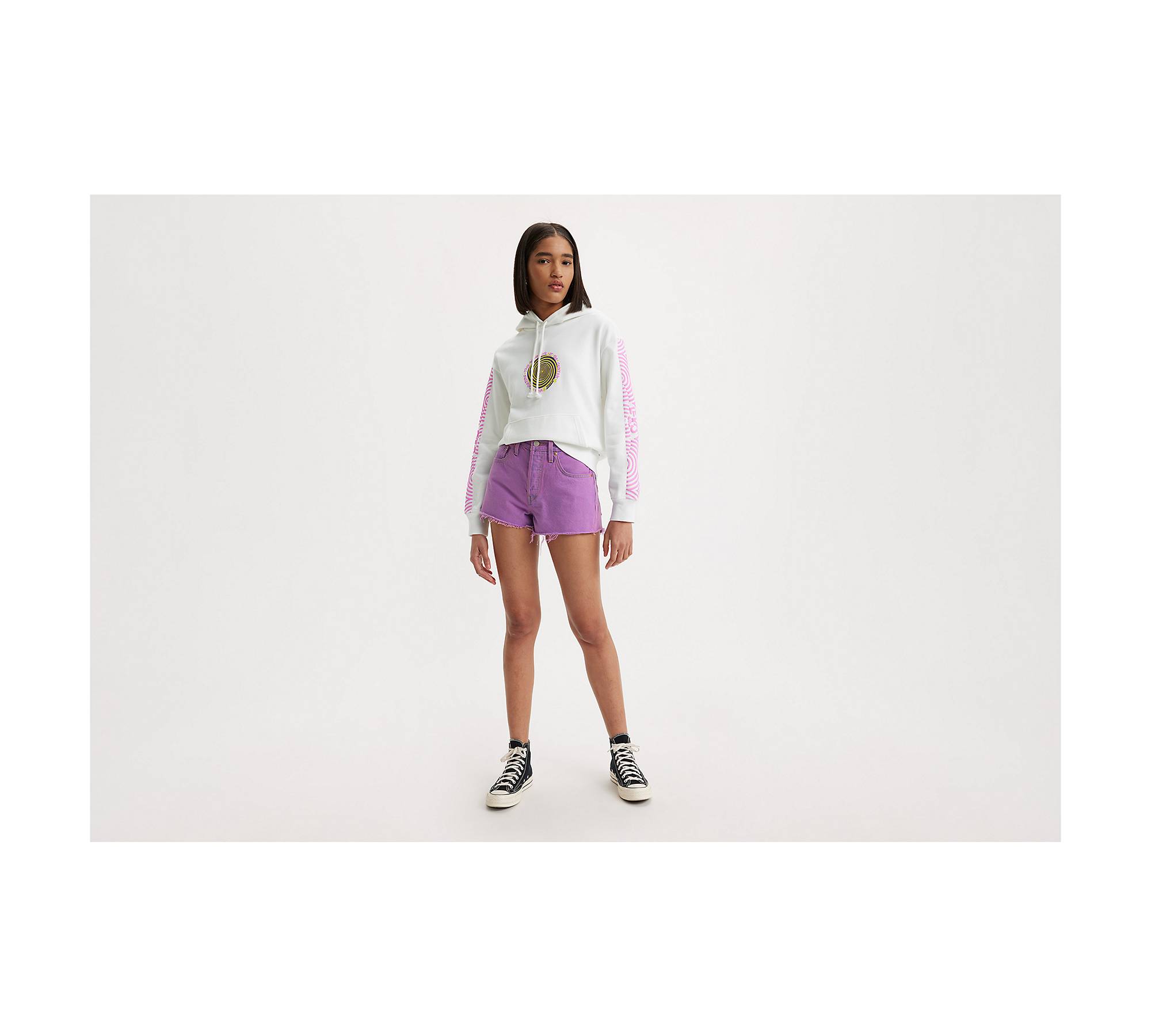 501® High Rise Women's Colored Denim Shorts 1