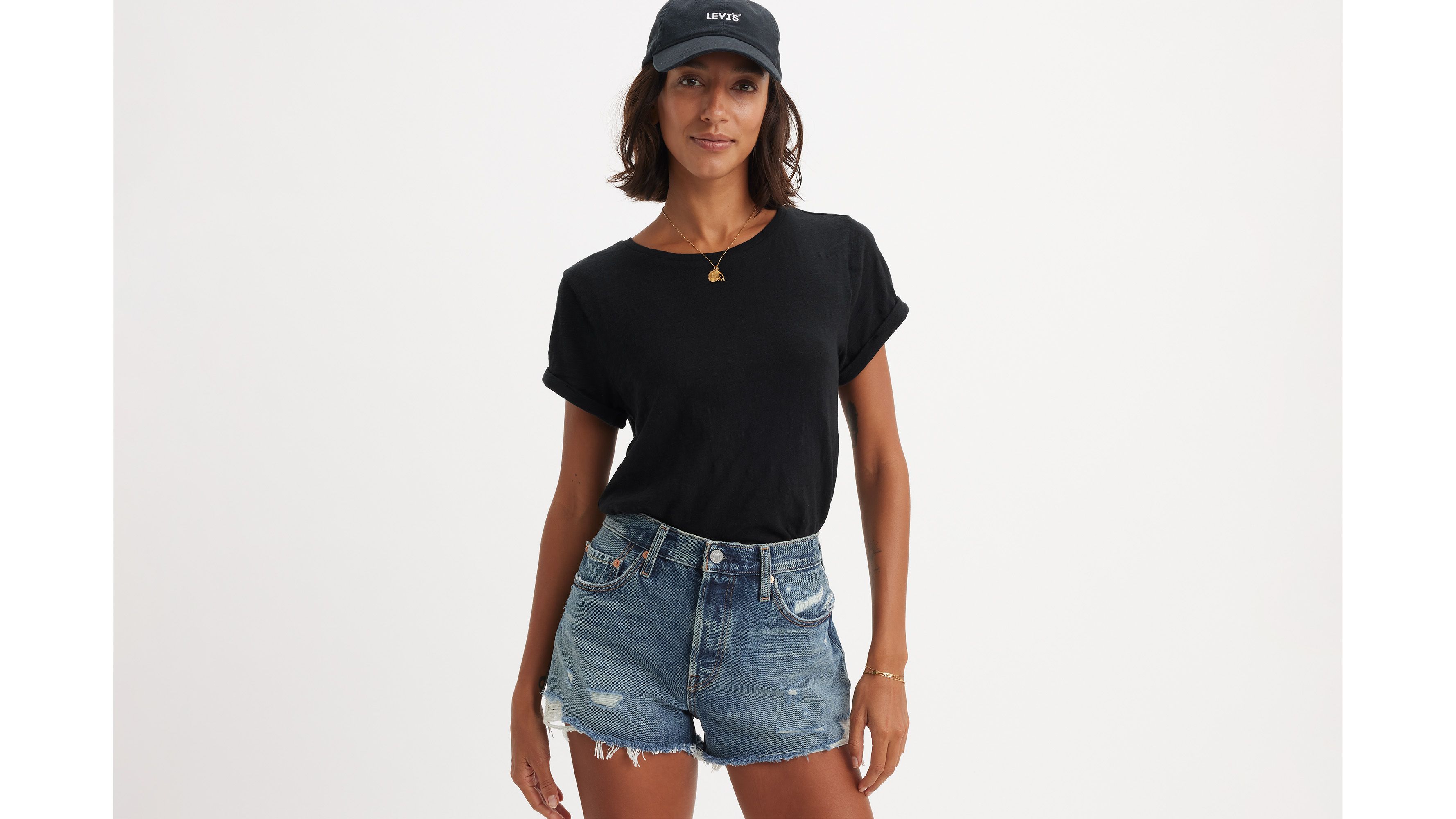 Levi's 501 Original Fit High Rise Women's Shorts 30 In The Future Is Now