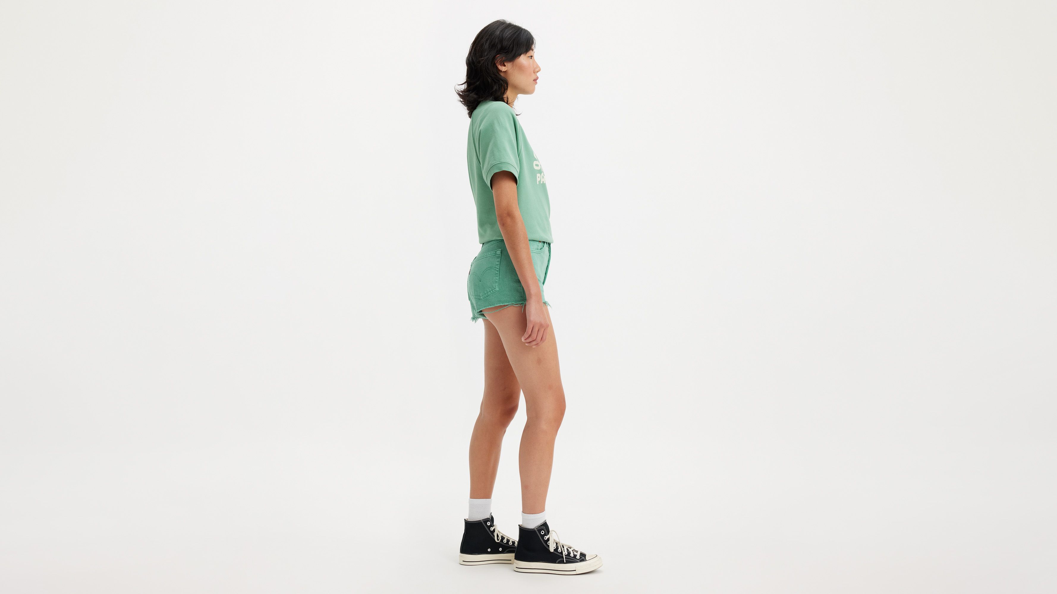 501® Original Fit High Rise Women's Shorts Green Levi's® US