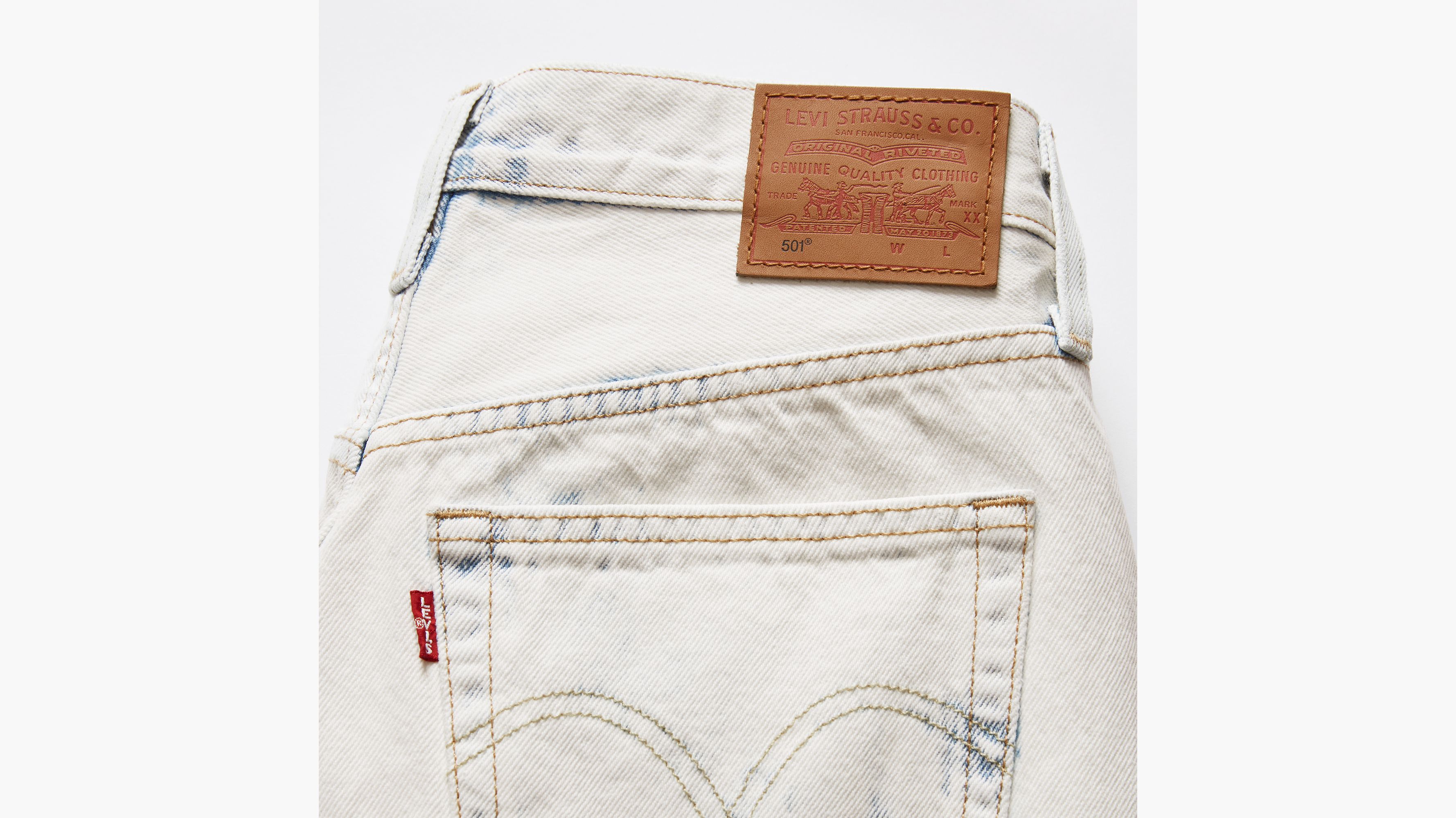 Levis 501 white outlet jeans