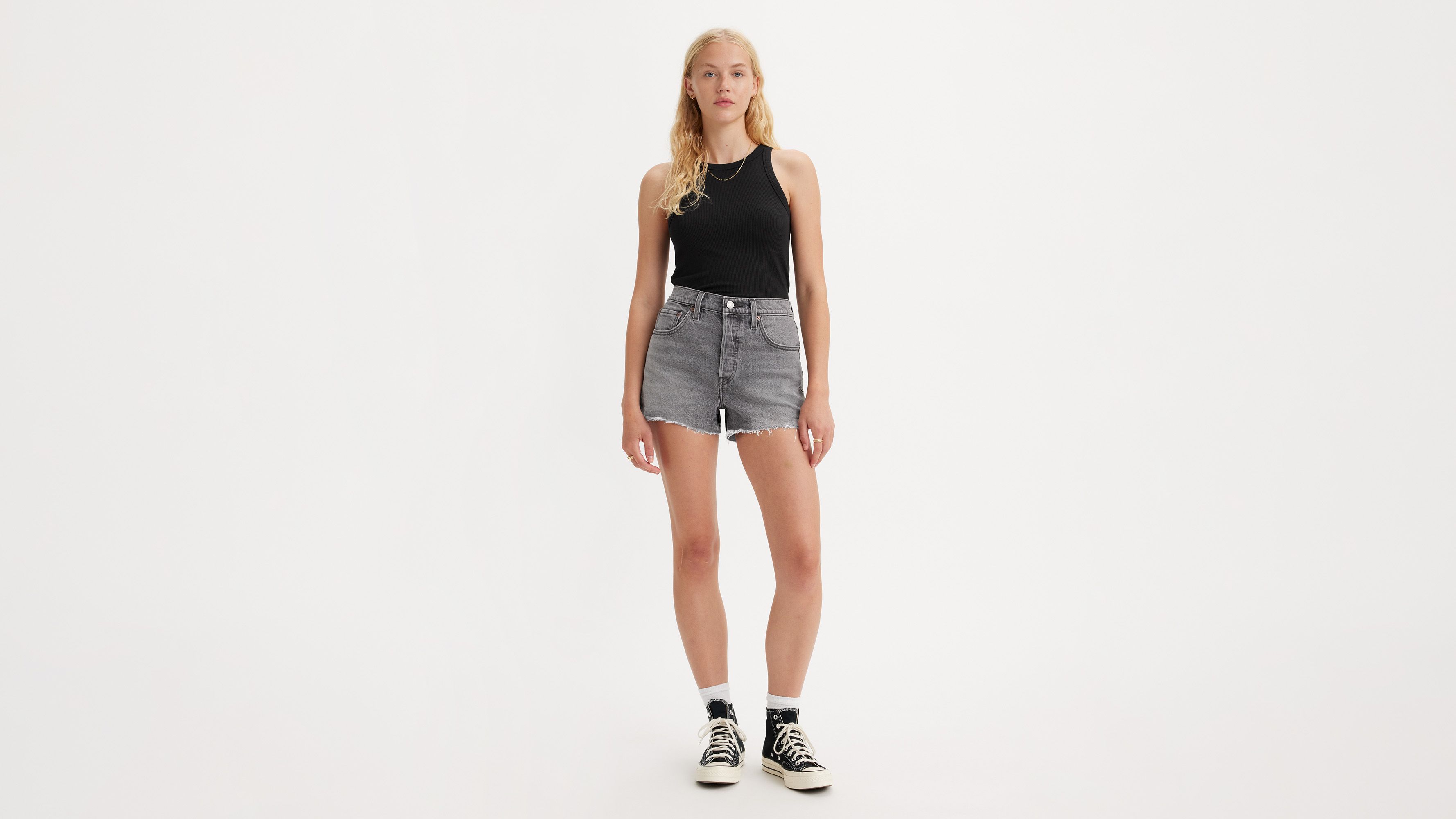 LEVIS 501 ORIGINAL HIGH RISE CABO RISE SHORT BLACK - 0240