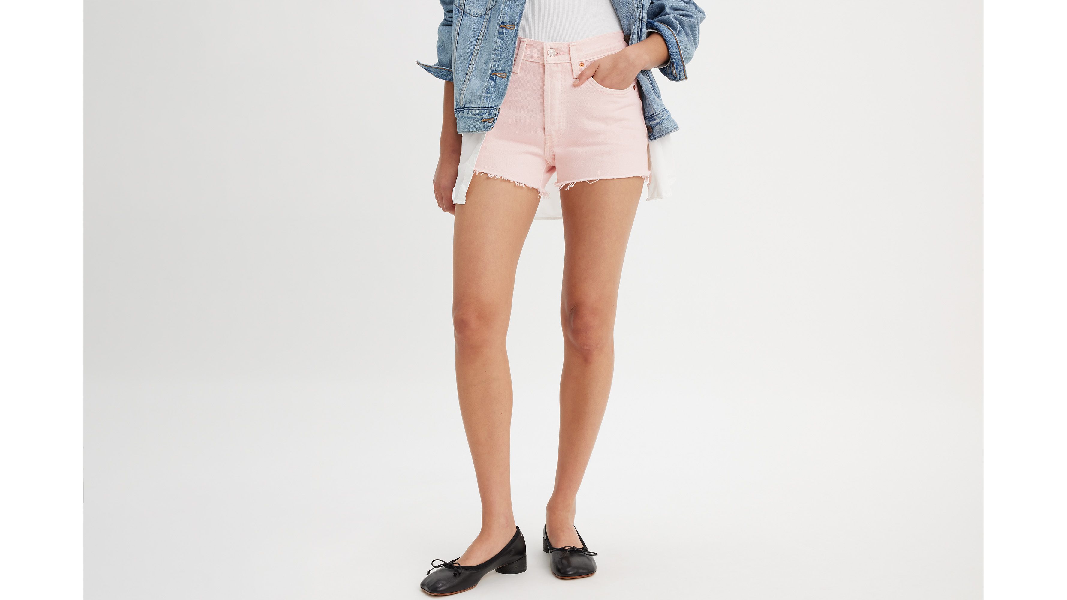 Women Shorts High-Rise Dusty Pink Short